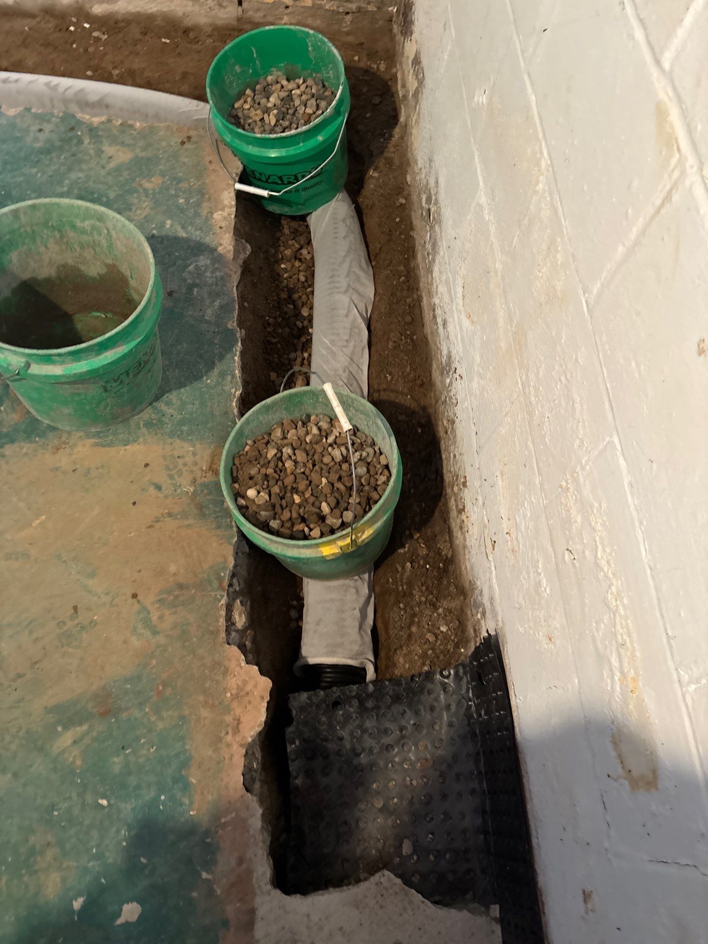 Completing the Connection for Lisa's Drain Tile System by Waterproofing Northeast