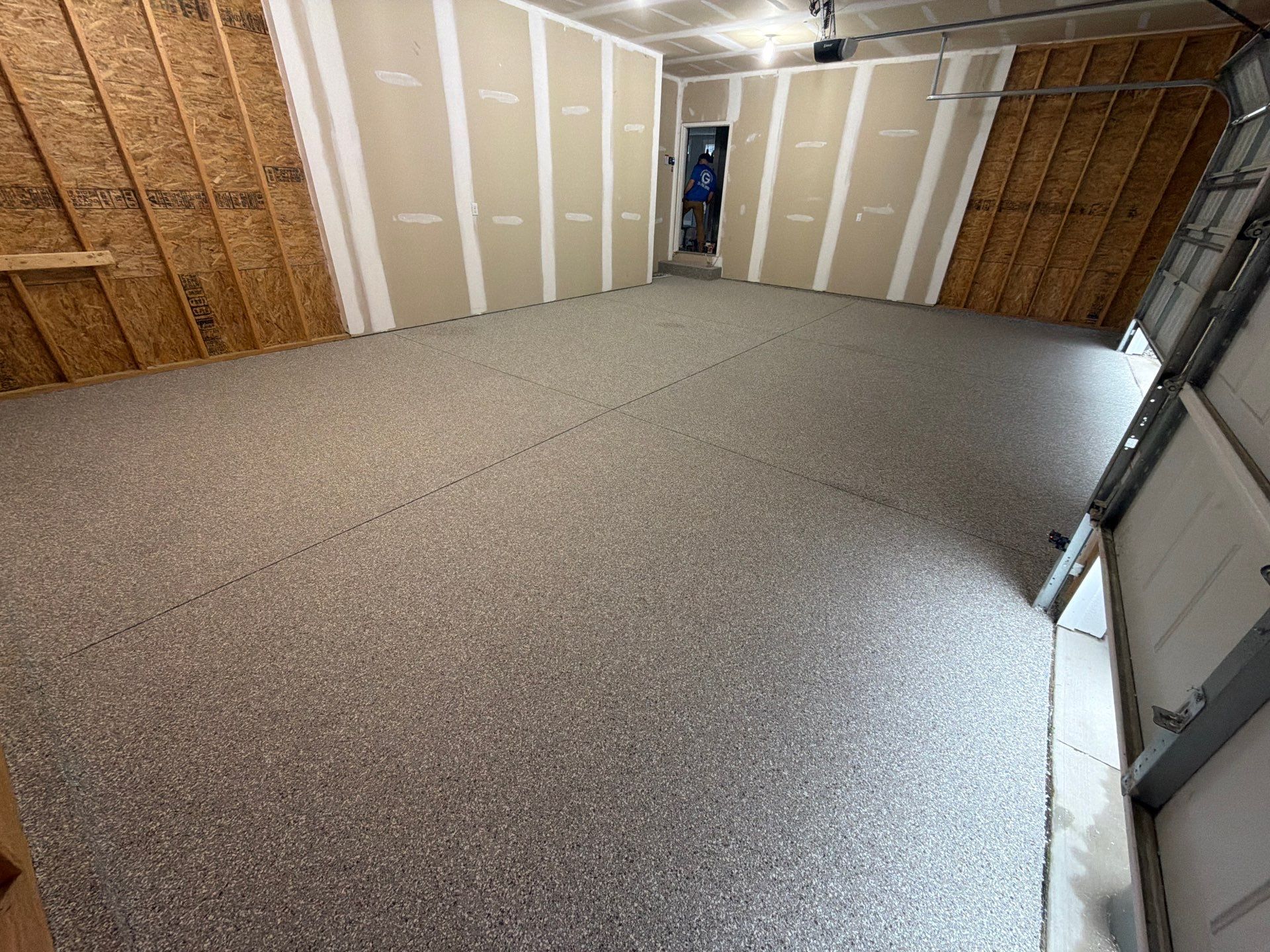 Garage Floor Epoxy Coating Installation – Jenison, Michigan by Gordon Painting