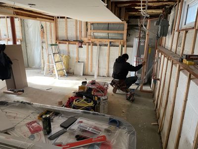 Basement Remodel using Wood