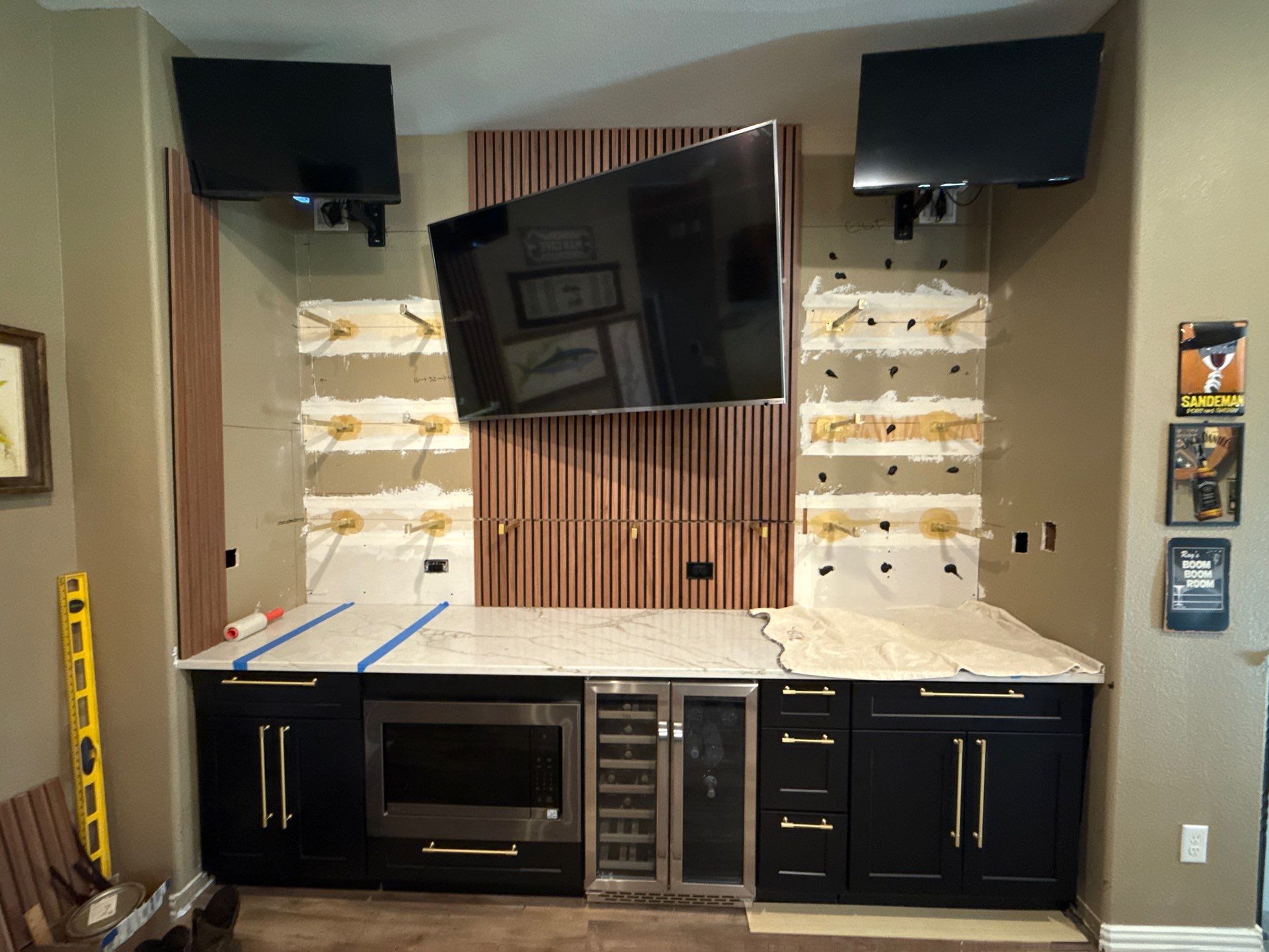 Mirrors and Shelving in Bar Area  by Richardson Glass & Mirror