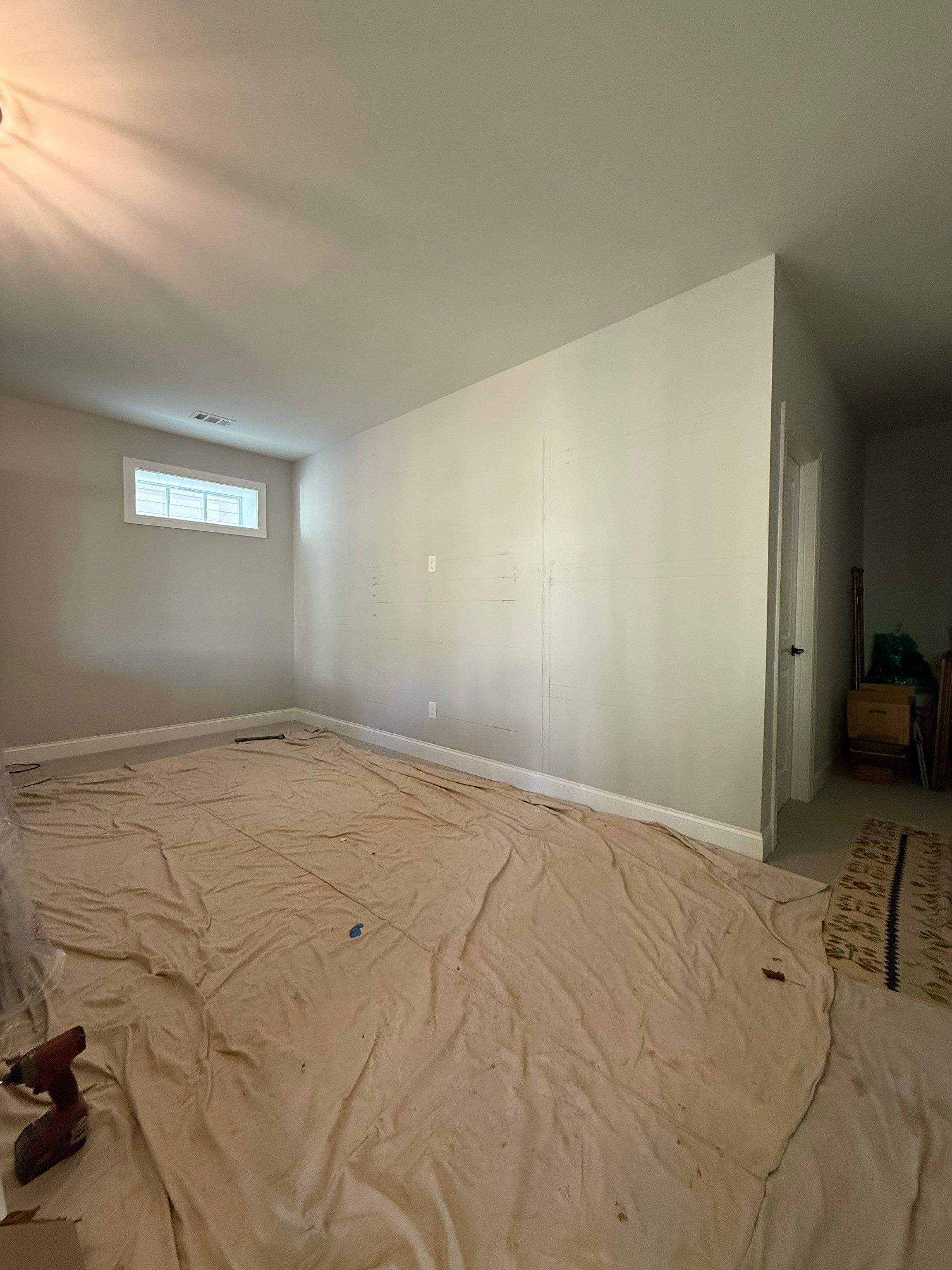 Custom Media Wall and Electric Fireplace Installation in Canton by Swift Home Renovations