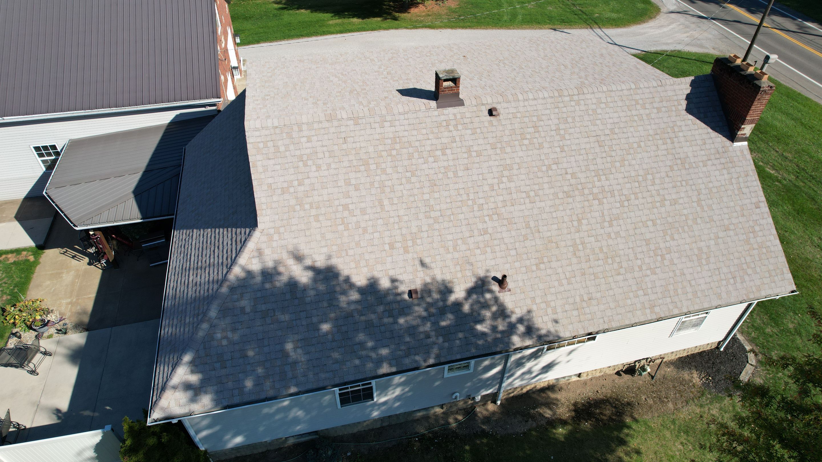 Atlas Pinnacle, Color, Cool Sand, Drip Edge, Color, Royal Brown by Eagle Eye Roofing