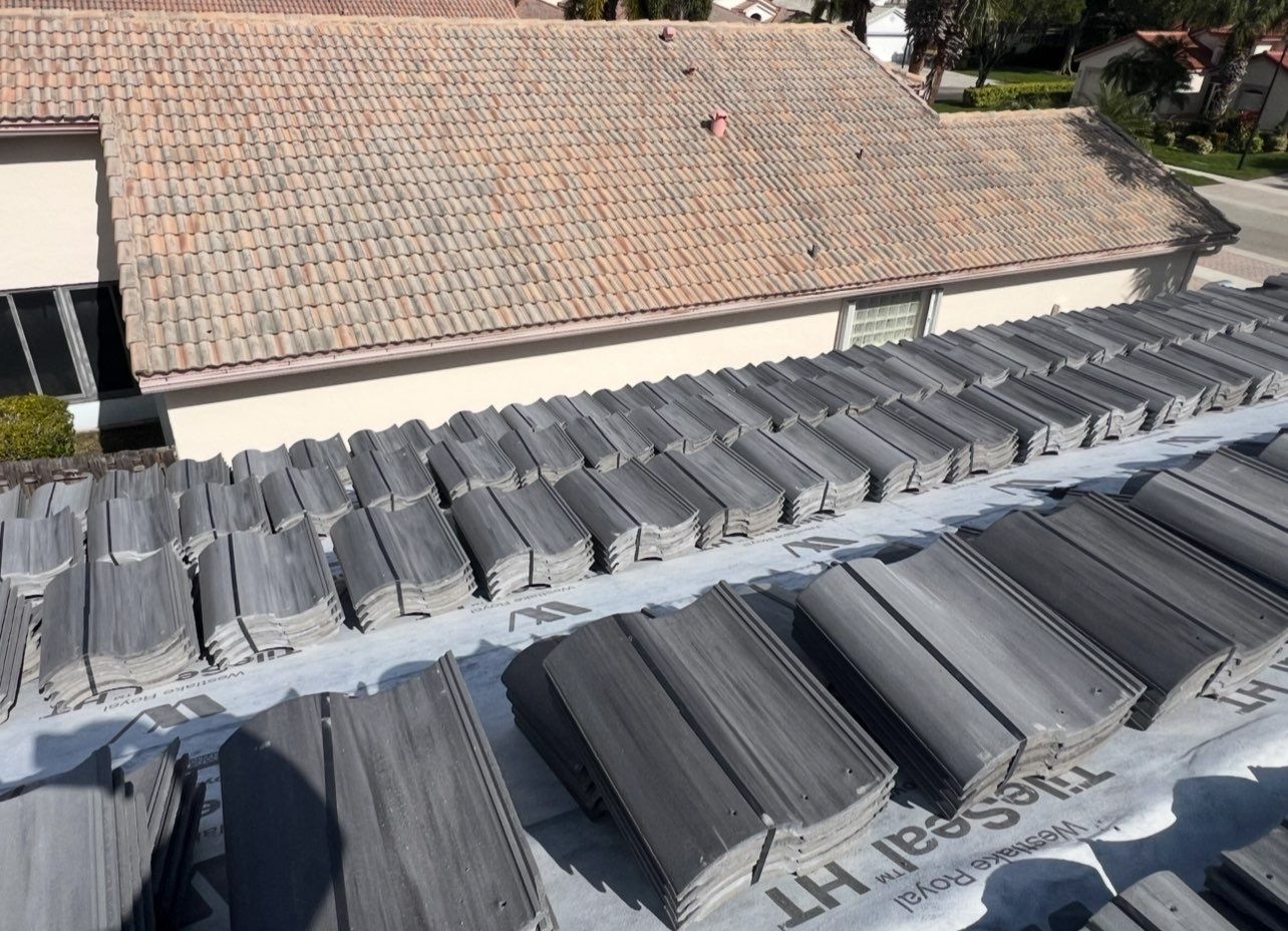 Residential Concrete Tile Roof Replacement and Fascia Repair in Boca Raton by Aastro Roofing