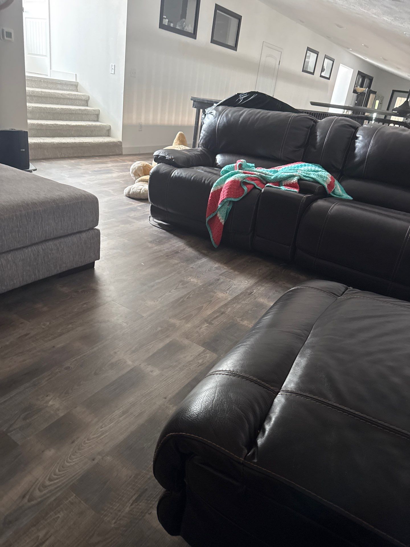 Scottsbluff Living Room Floor Remodel with Luxury Vinyl Planks by CompanyCam Sales Demo