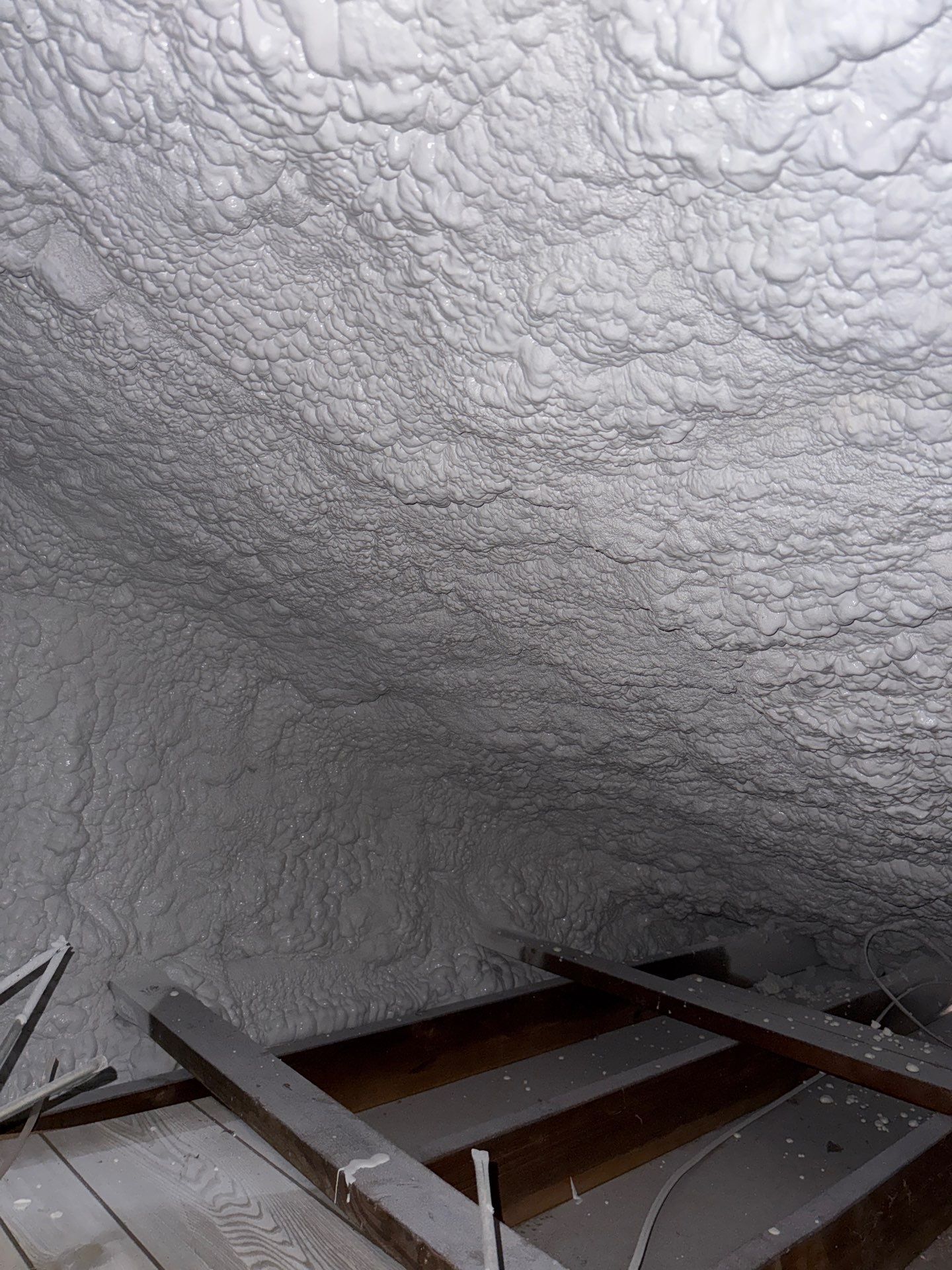 Attic Insulation using open cell spray foam by NYS Foam & Energy