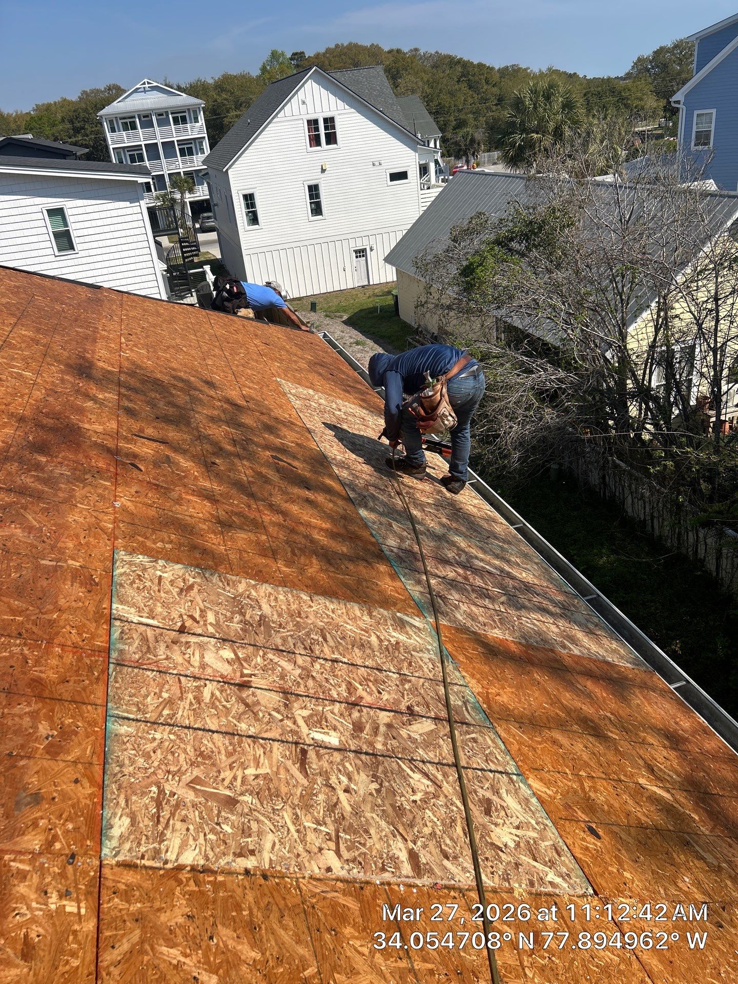 Roof Replacement (FORTIFIED Roof™ System) using CertainTeed Landmark Pro Shingles – Max Def Moire Black in Carolina Beach, NC by your trusted local roofing company near me by RGR Construction and Roofing, LLC