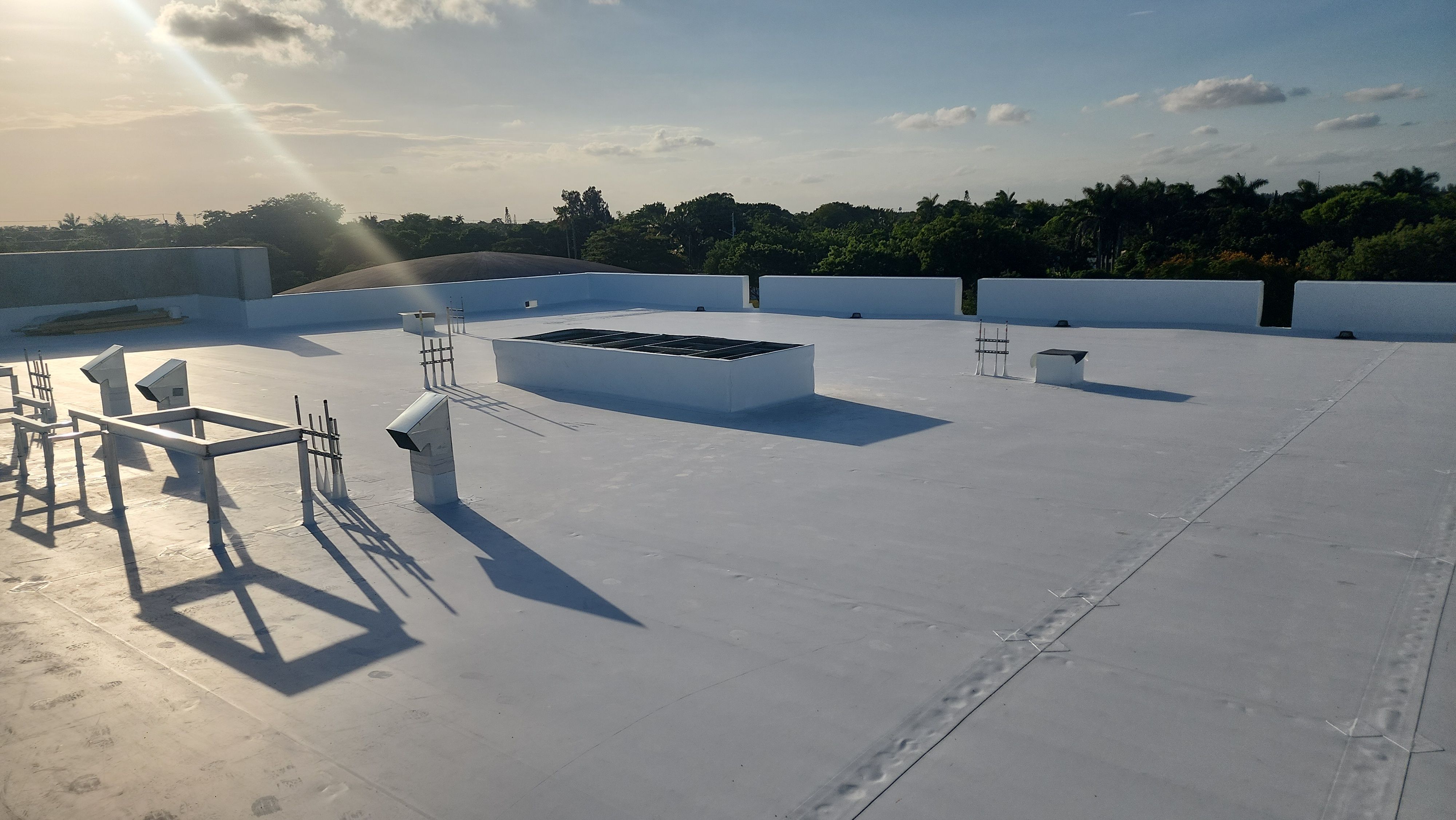 TPO Flat Roof Installation at Dade Quail Roost in Miami by AJF ROOFING INC