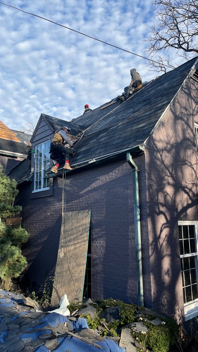 Slate Roof Removal using Atlas Storm Master Slate by Total Exteriors