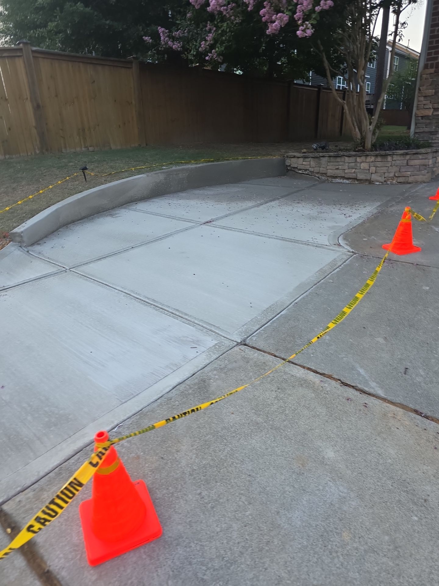 Concrete Driveway Expansion & Retaining Wall | Apex, NC by Elite Remodeling and Design LLC