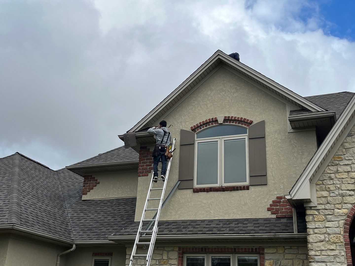 Residential Roofing Installation using GAF Timberline HDZ Weathered Wood by Nitro Roofing and Construction