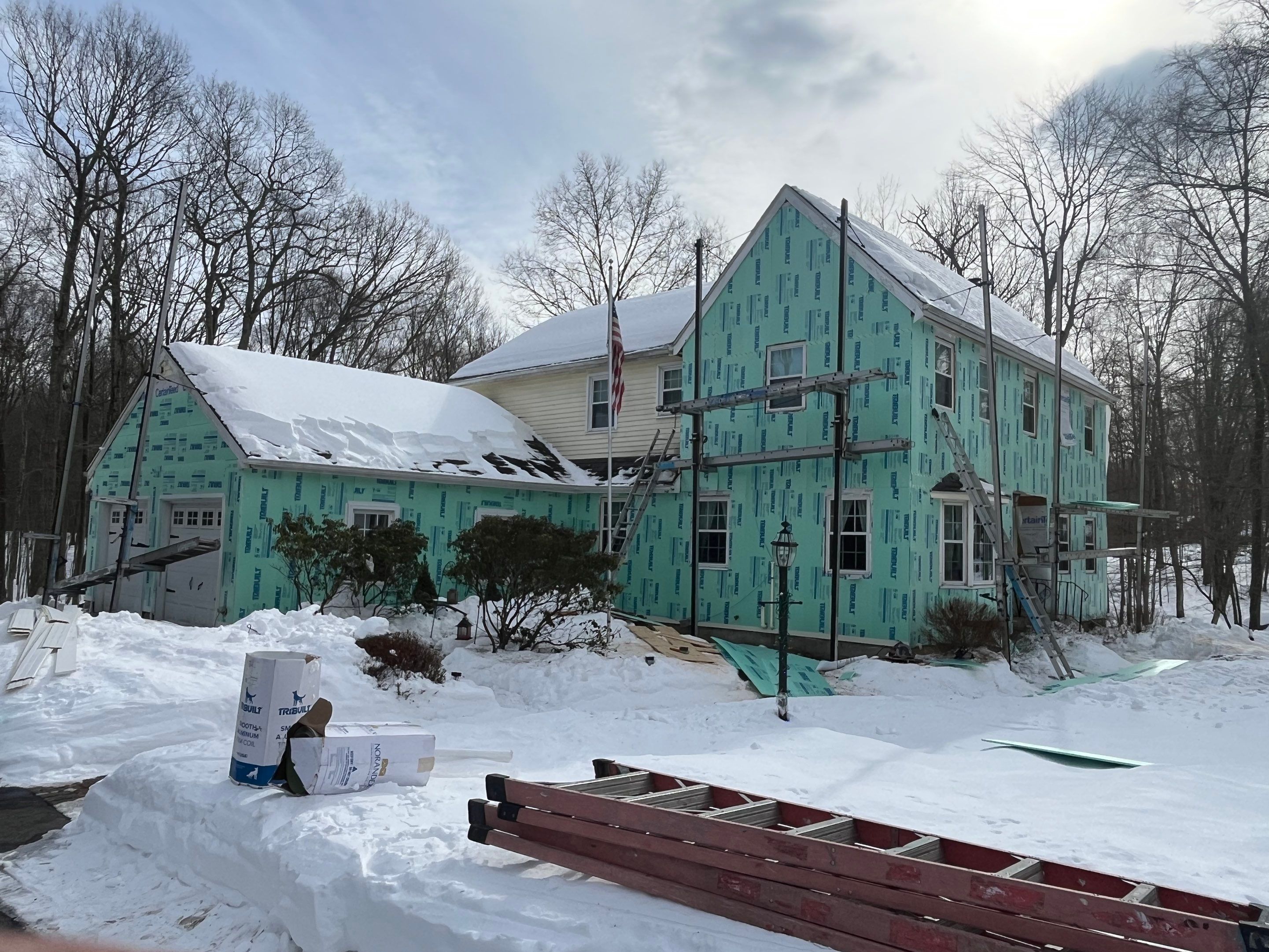 Outstanding Siding Transformation with Cert. Monogram D/4 x 12'6" clapboard, Smoky Gray by DiGiorgi Roofing and Siding Inc