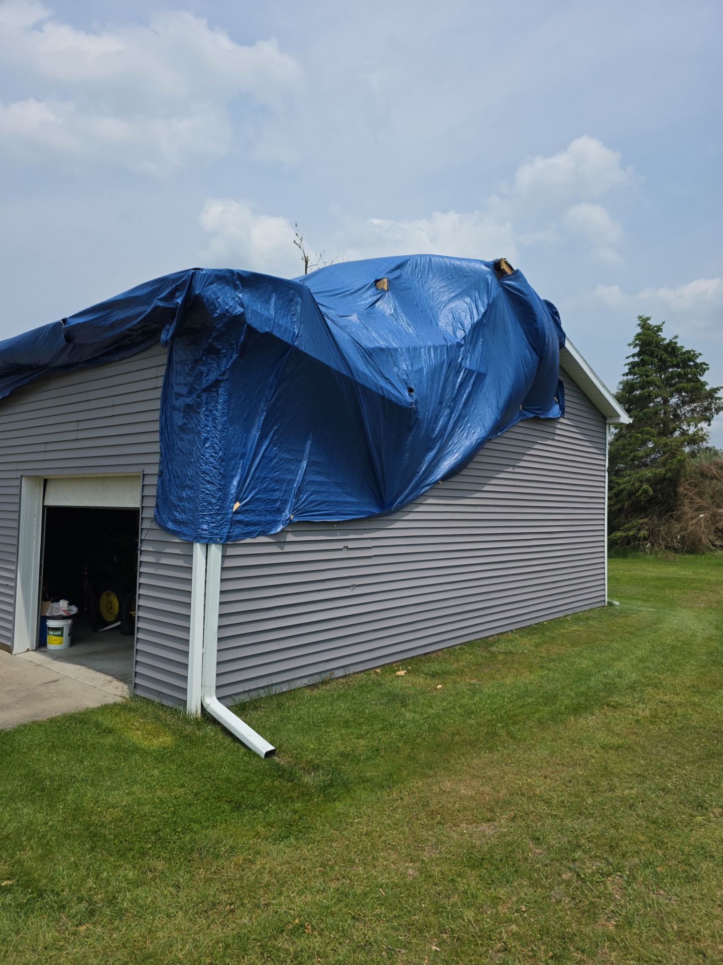 Storm Damage Repair on Barn. by 42 North Construction, LLC.