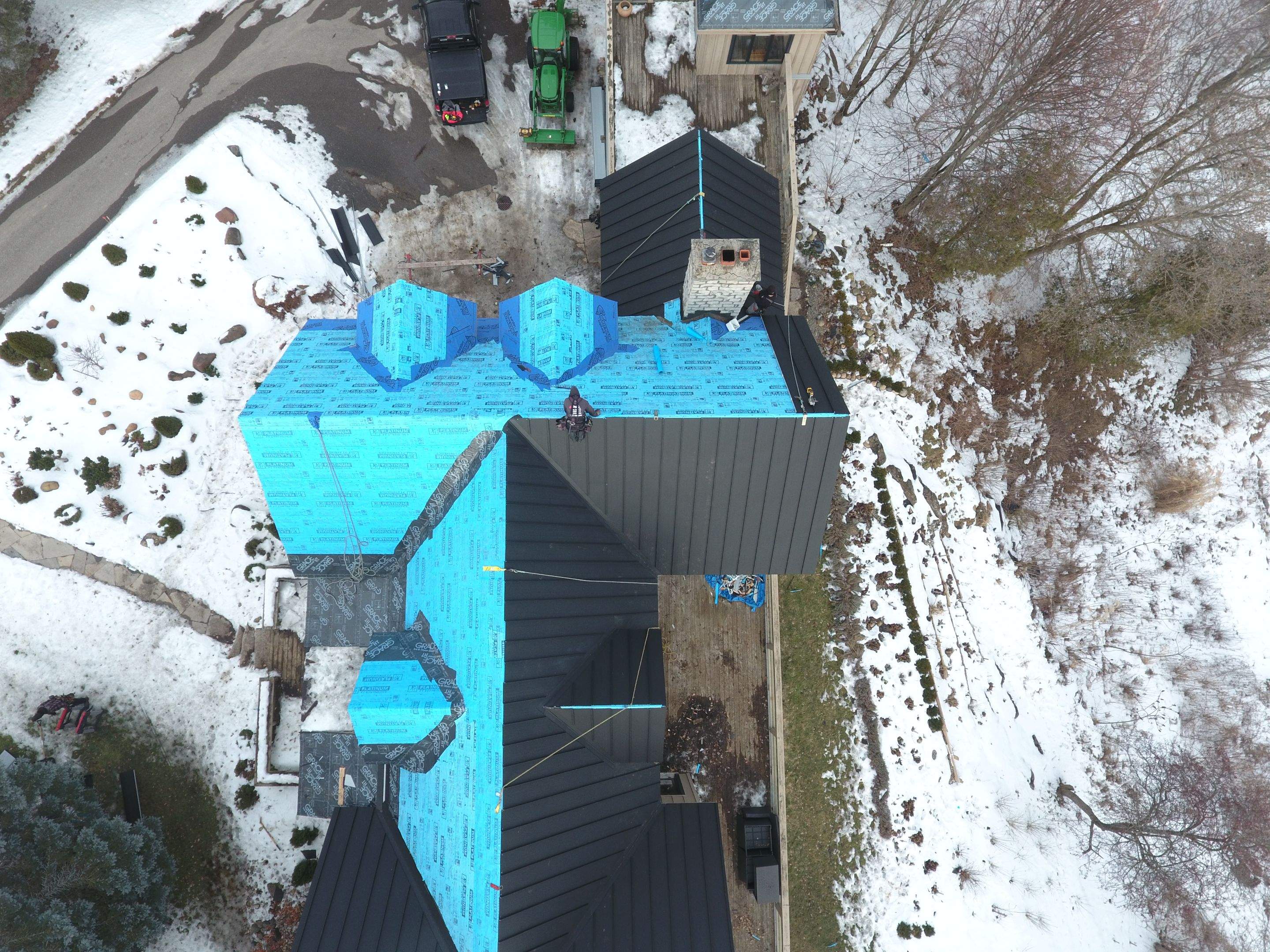 Residential Roofing Installation using 24 Ga Standing Seam Metal by Jay Carter Roofing & Sheet Metal