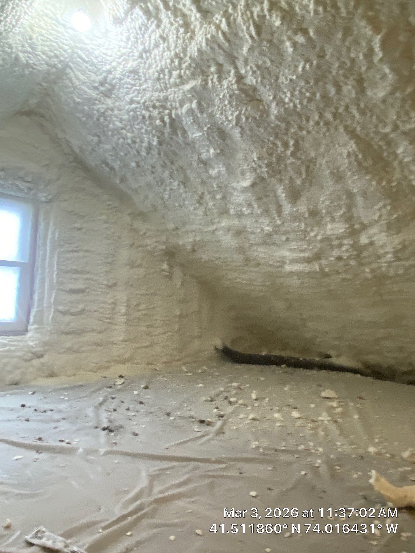 Attic Insulation using open cell spray foam by NYS Foam & Energy