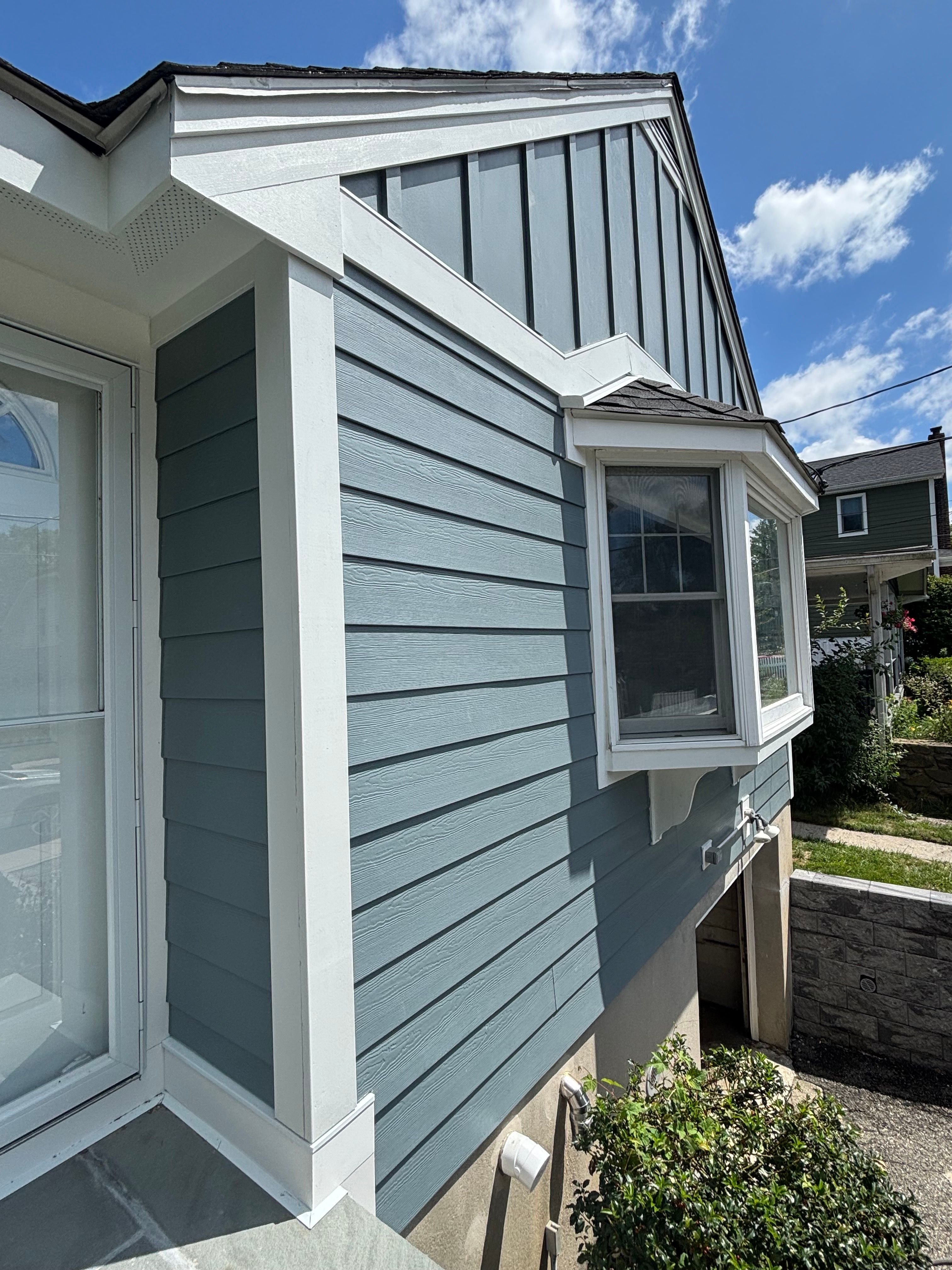 James Hardie Blue-Gray Lap and Board & Batten in Croton-on-Hudson, NY by Ideal Siding - Westchester