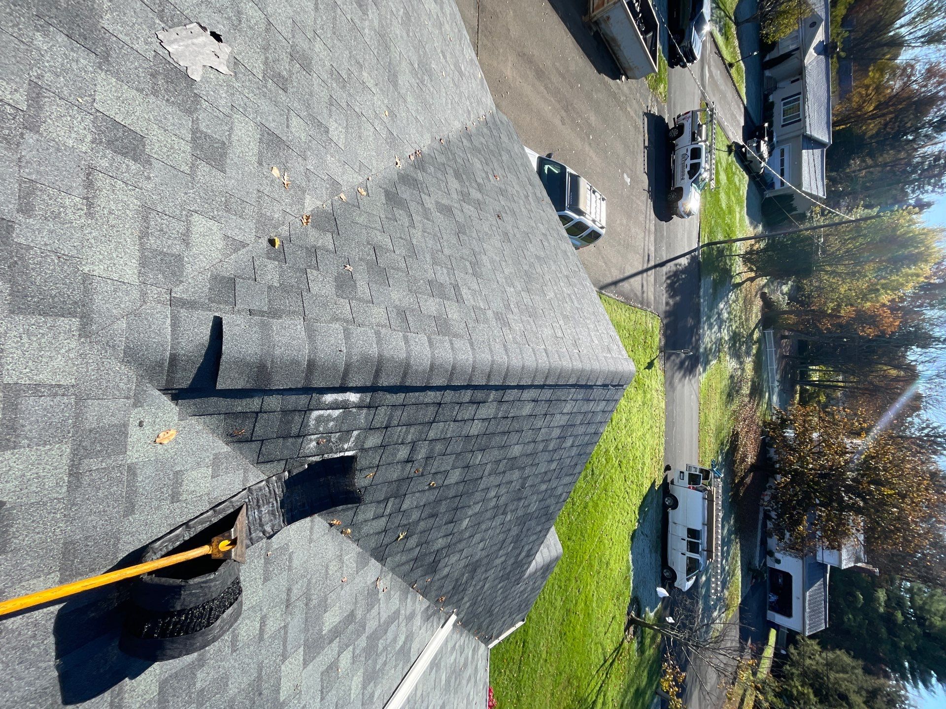 Residential Roofing Installation using Owens Corning TruDefinition Estate Gray by A Plus Exterior