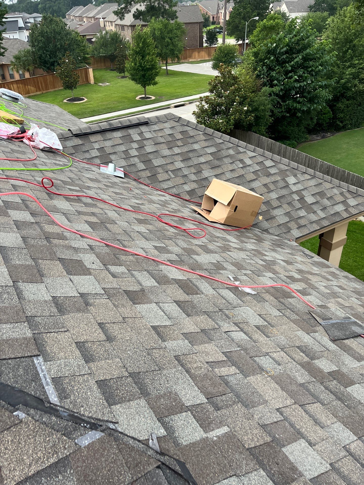 Residential Roofing Installation using Owen's Corning Duration (Lifetime) Shingles by Roof Repair Company
