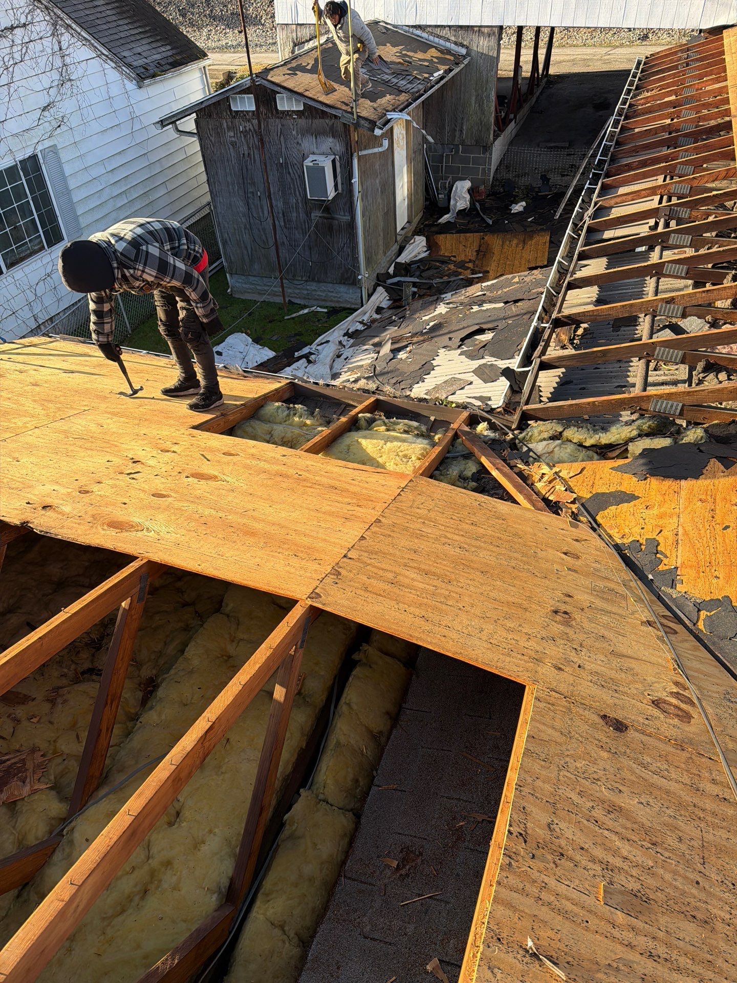 Residential Roofing Installation using GAF Timberline HDZ Oyster Grey by Rainstoppers Roofing