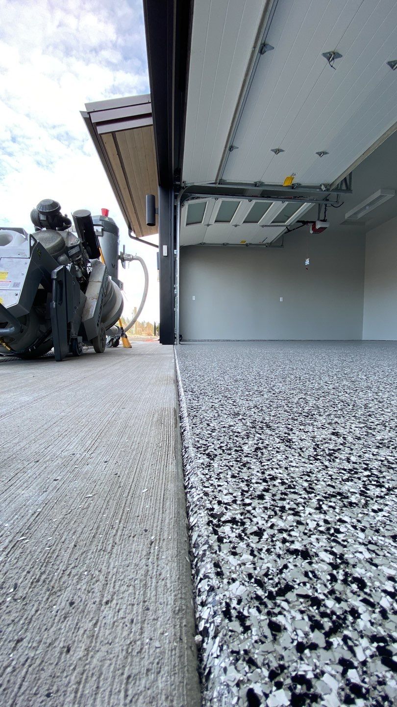 Garage Transformation using Domino by Croc Coatings, LLC