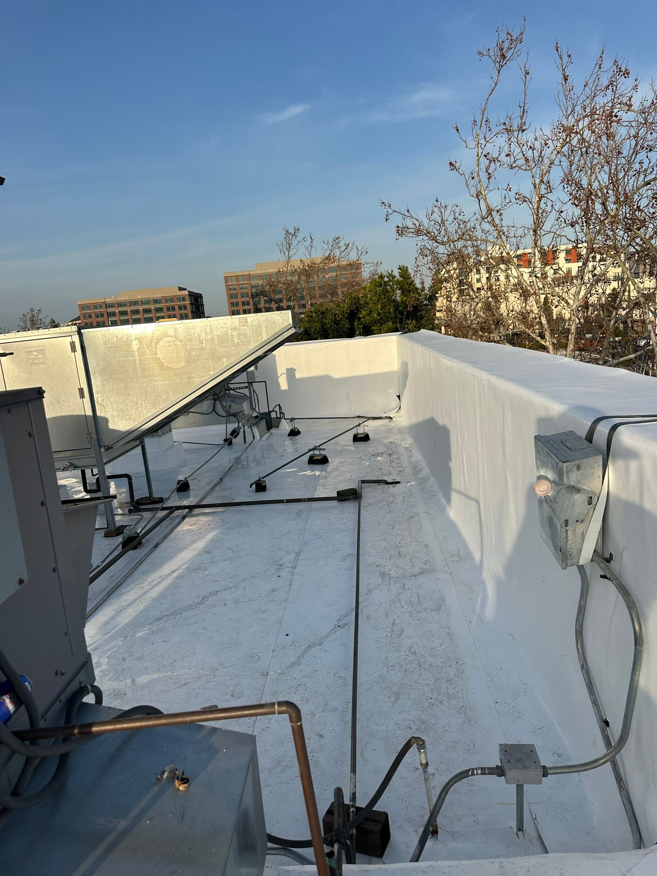 Project in Redwood City, CA by Sanchez Single Ply Roofing