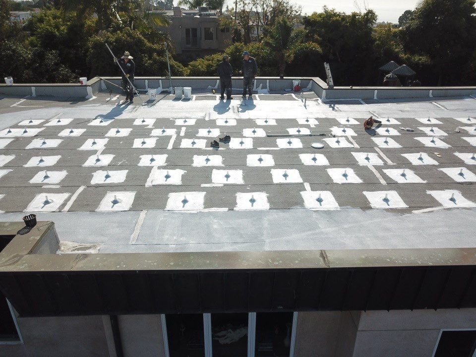 Residential Roofing Installation using ASC Silicone Membrane by Hull Brothers Roofing
