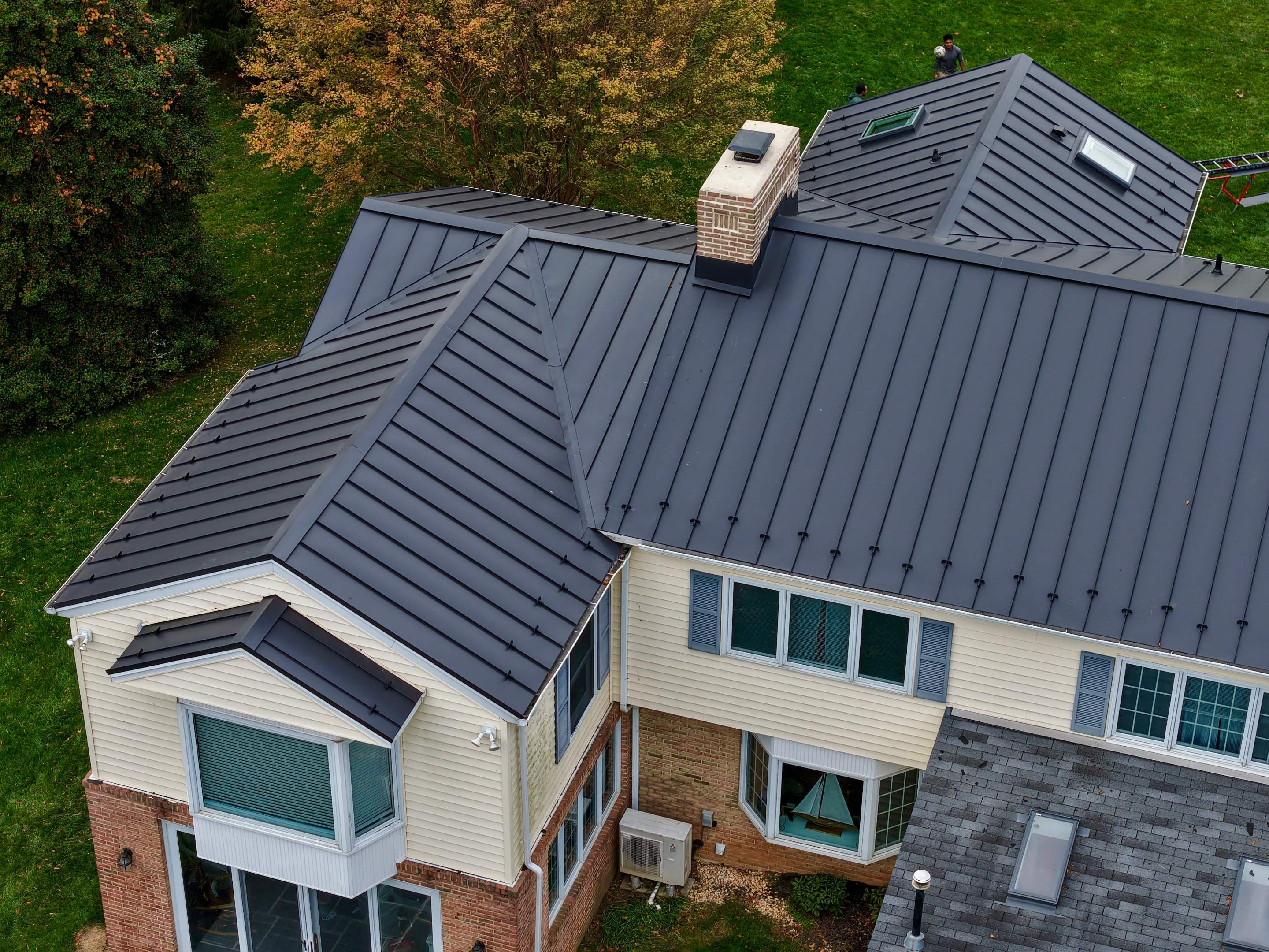 Residential Roofing Installation using Standing Seam Metal Roof | Mechanically Fastened | 24 Gauge by Matter Roofing & Construction