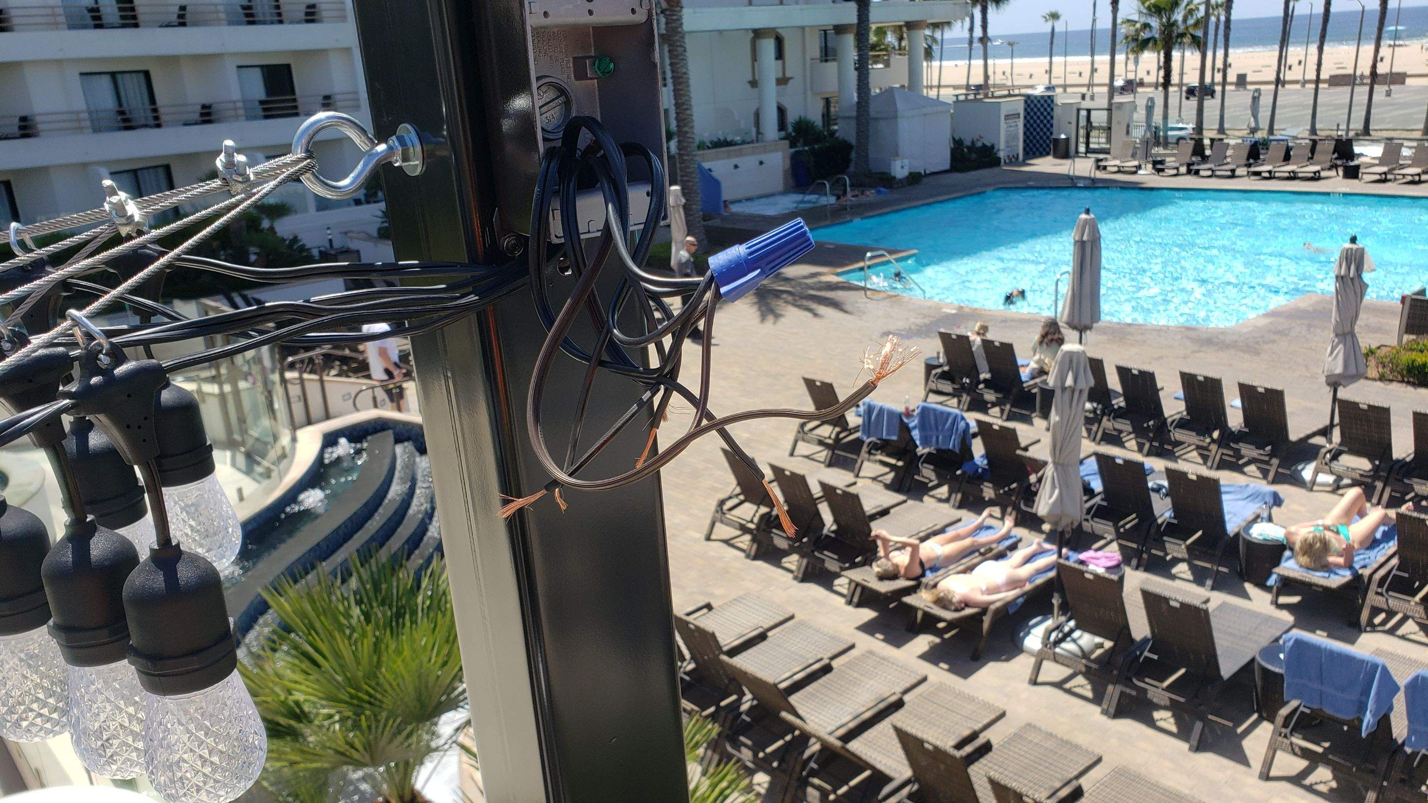 Hilton Waterfront Bistro Light Install by BrightLife Designs llc