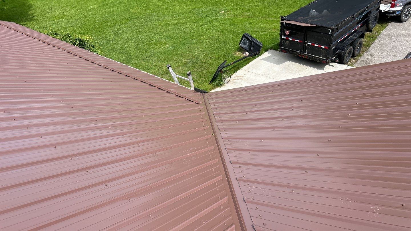 Residential Roofing Installation using Performance Panel Metal - Coca Brown by RoofX 
