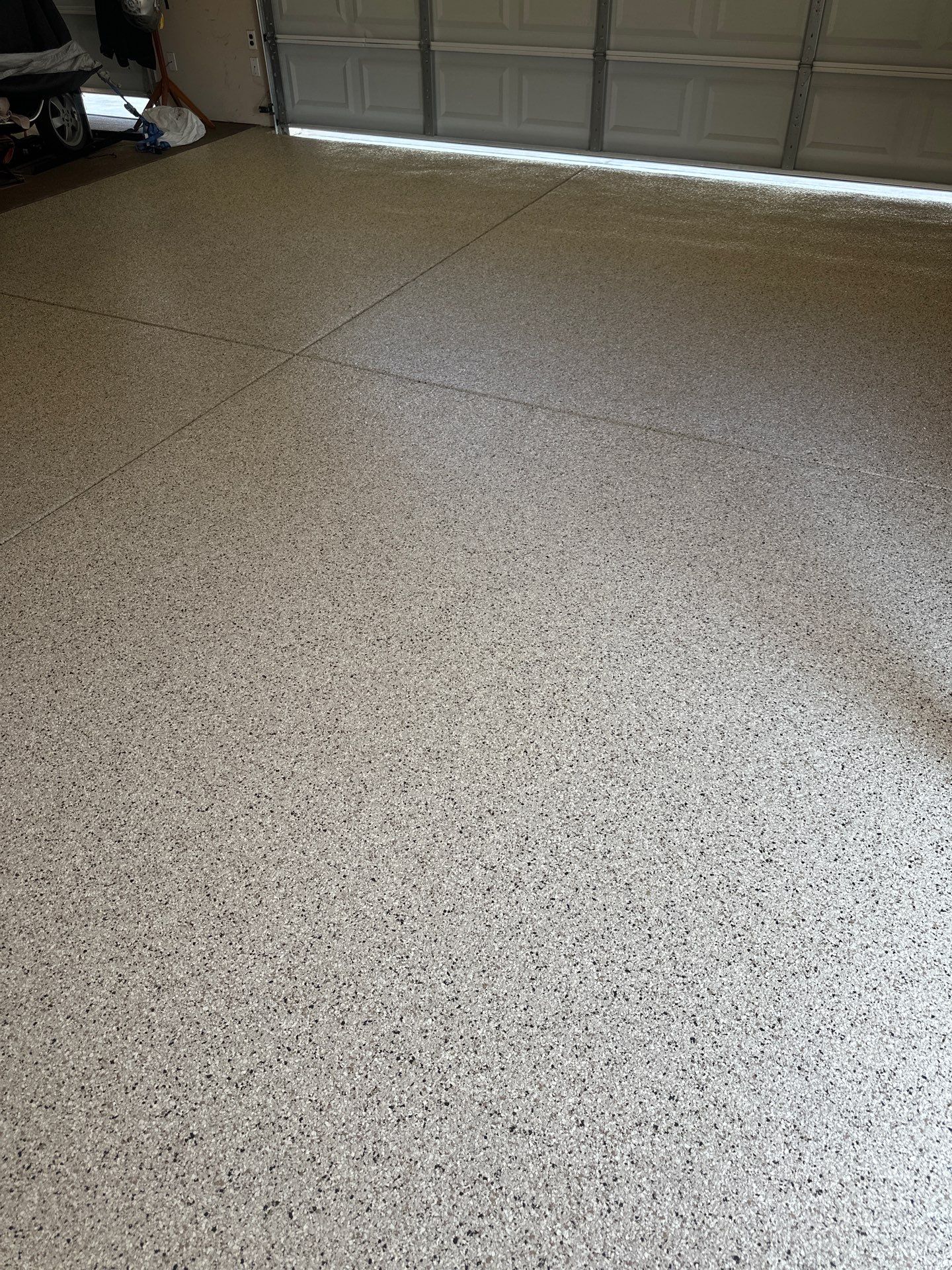 Garage Floor Concrete Coating with Simiron Flake in Nipomo by MGP Coatings