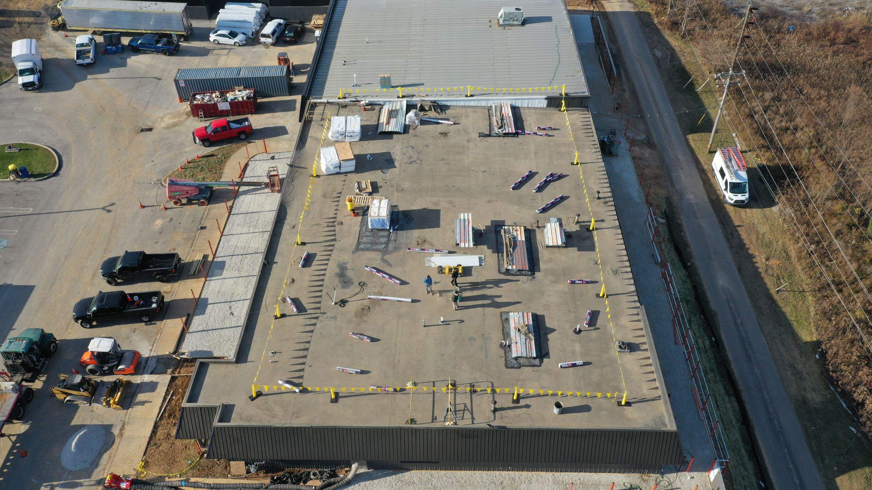 Commercial Roofing Installation using GAF TPO by All Site Roofing