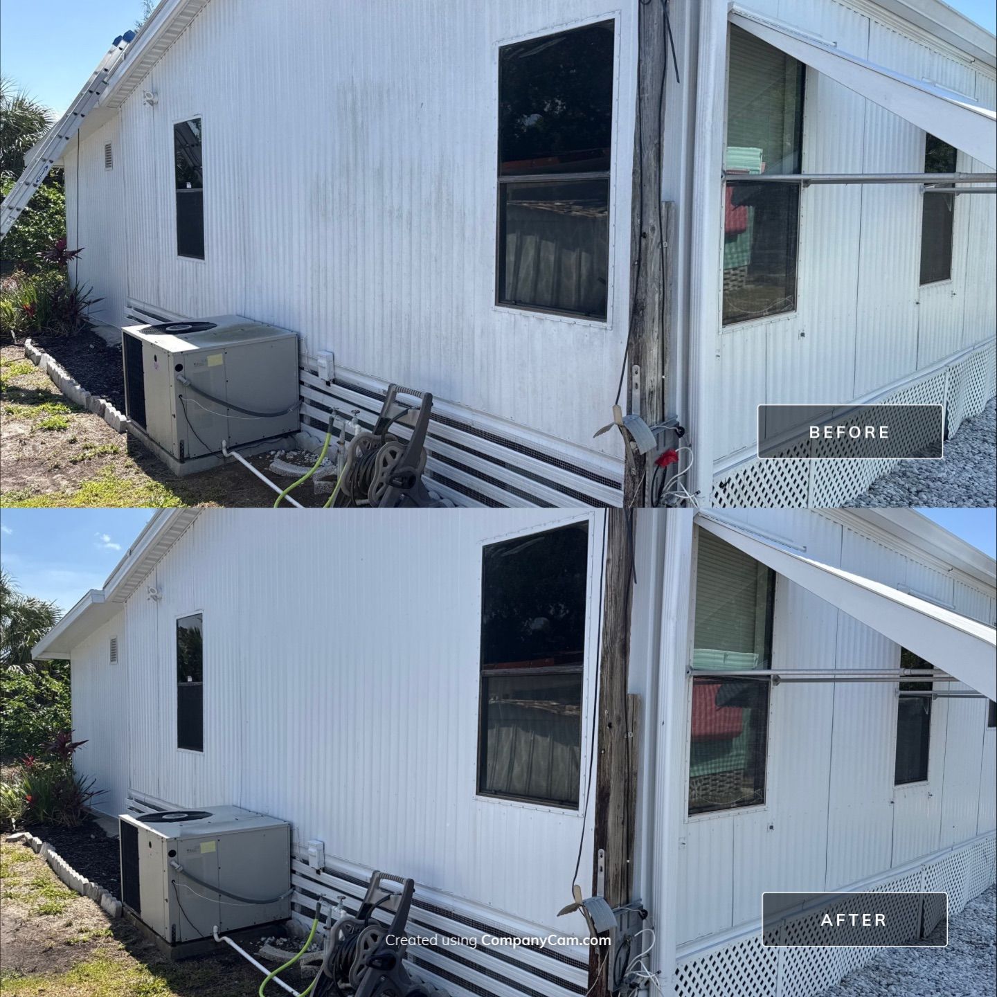 Mobile Home Soft Wash & TPO Roof Cleaning in Plaza Estates – Bradenton, FL by Sunshine AquaWash