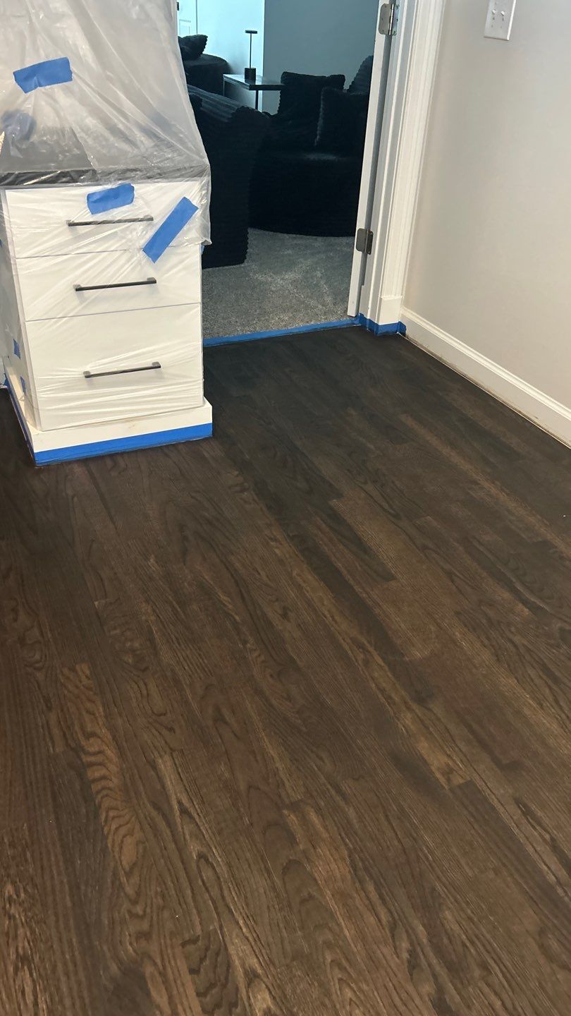 Updated staircase and hallway by Footprints Floors of Nashville
