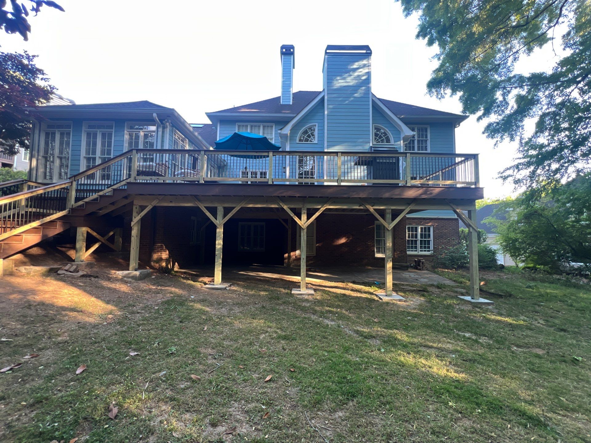 Custom Elevated Composite Deck Installation in Marietta by Swift Home Renovations