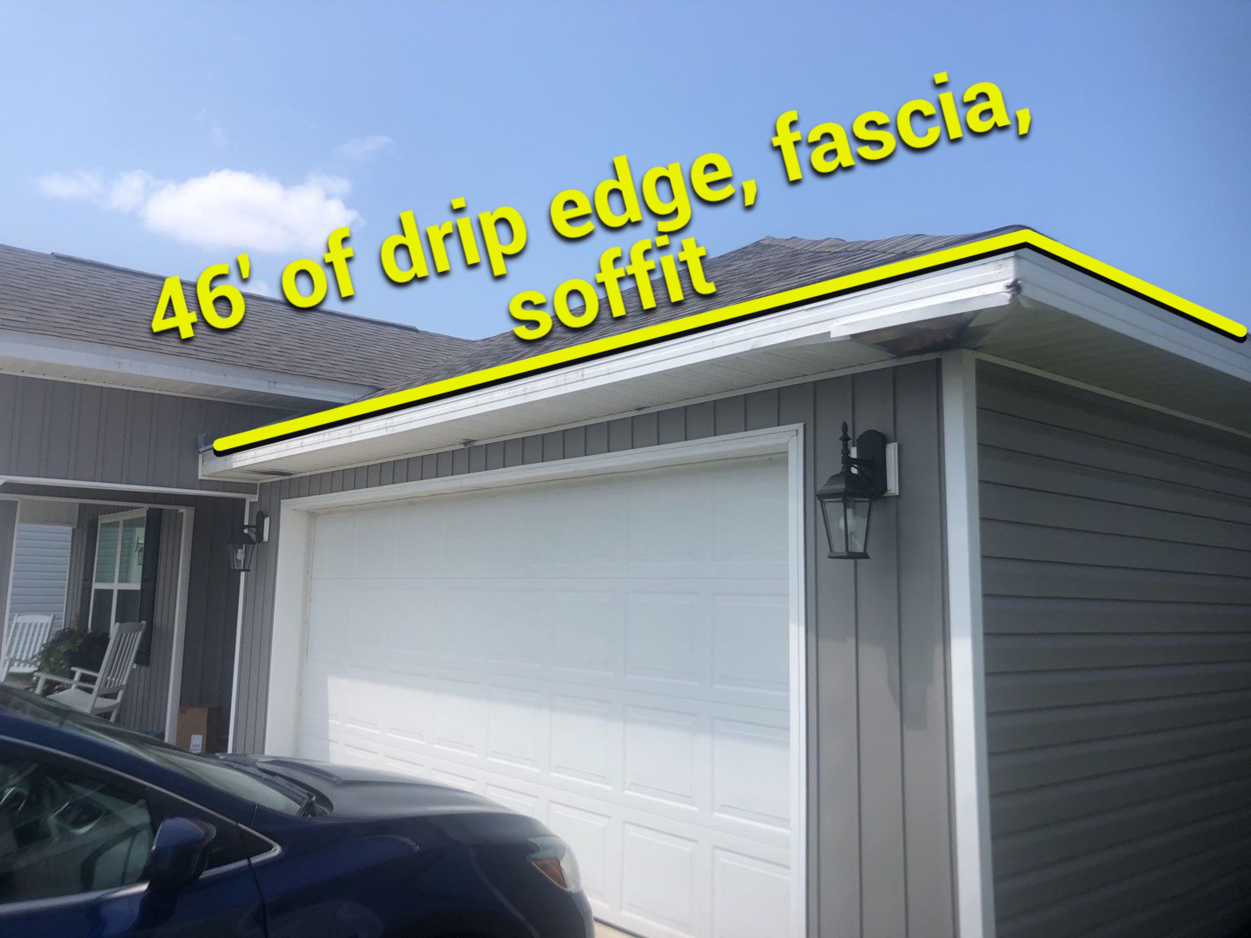 Gutter Installation using K-Style Seamless Gutters and Soffit and Fascia Replacement by Gutter Professors