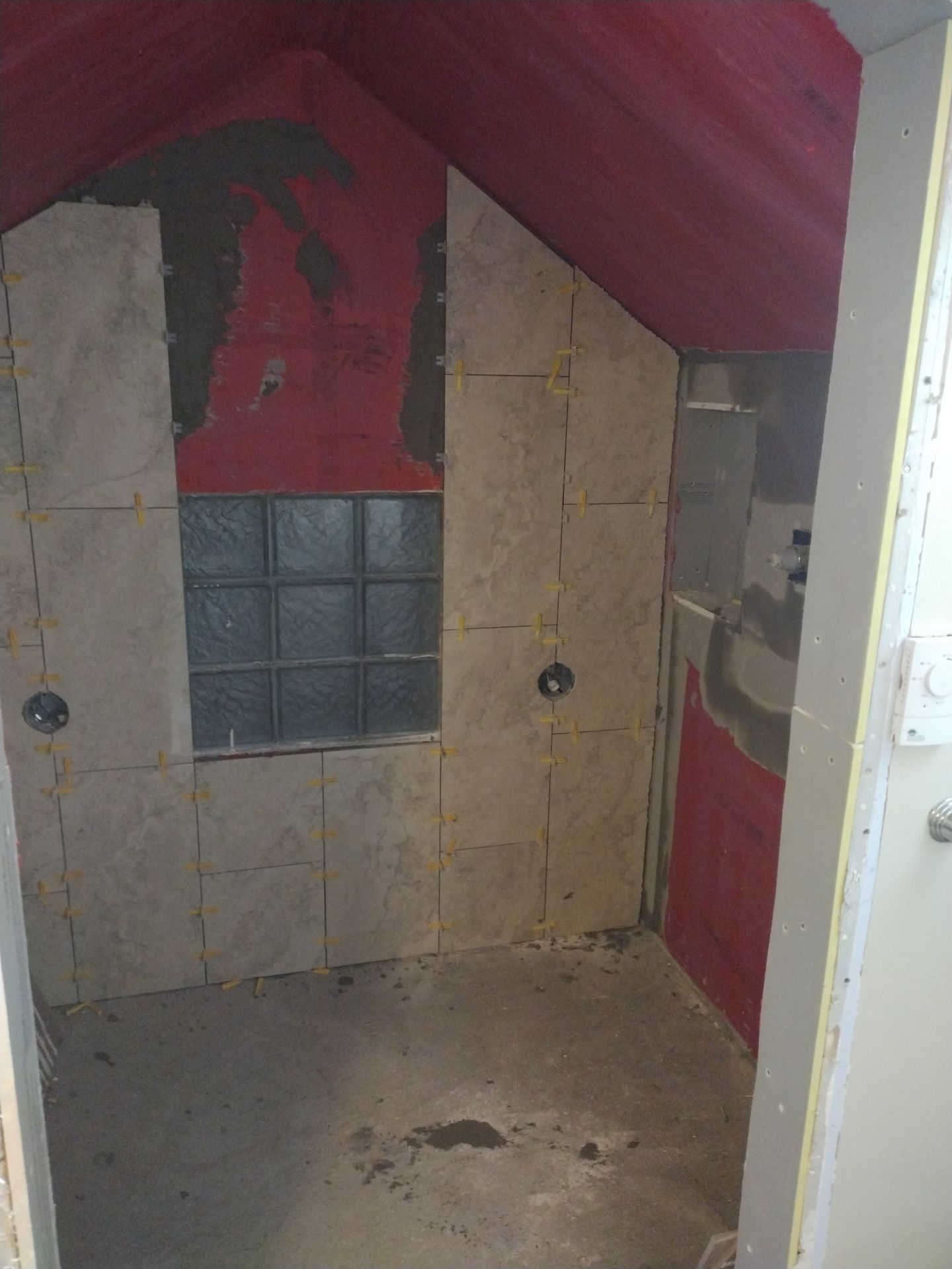 Shower Remodel & Ceiling Restoration – Correcting Water Damage and Rebuilding Right by Johnny Five Construction 