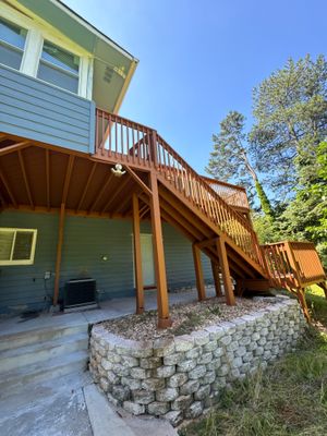Multi-Level Deck Refinishing and Wood Staining in Duluth