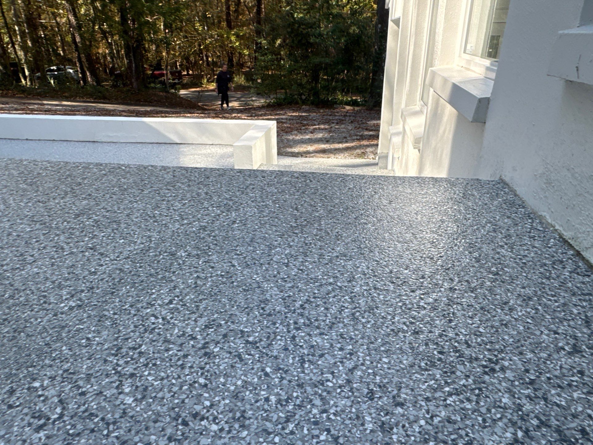 Entry and Garage in Gainesville, FL inSlate Stone by Cross Creek Concrete Coatings
