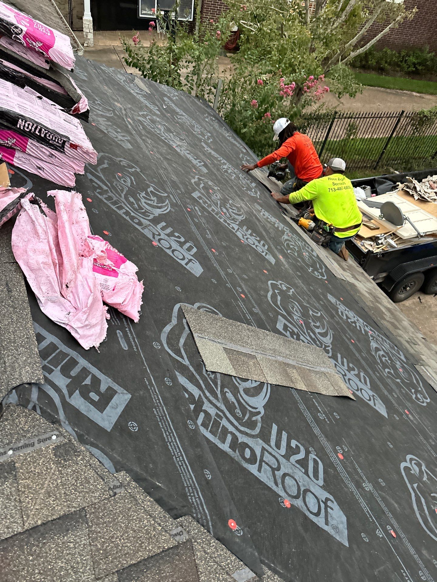 Residential Roofing Installation using Owen's Corning Duration (Lifetime) Shingles by Roof Repair Company