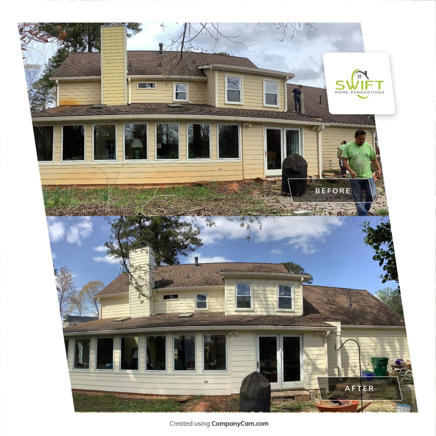 Colonial Home Exterior Painting and Trim Refresh in Marietta by Swift Home Renovations