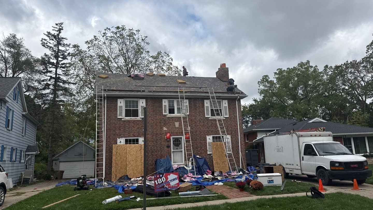 Roof Replacement using Owens Corning Colonial Slate by 180 Contractors