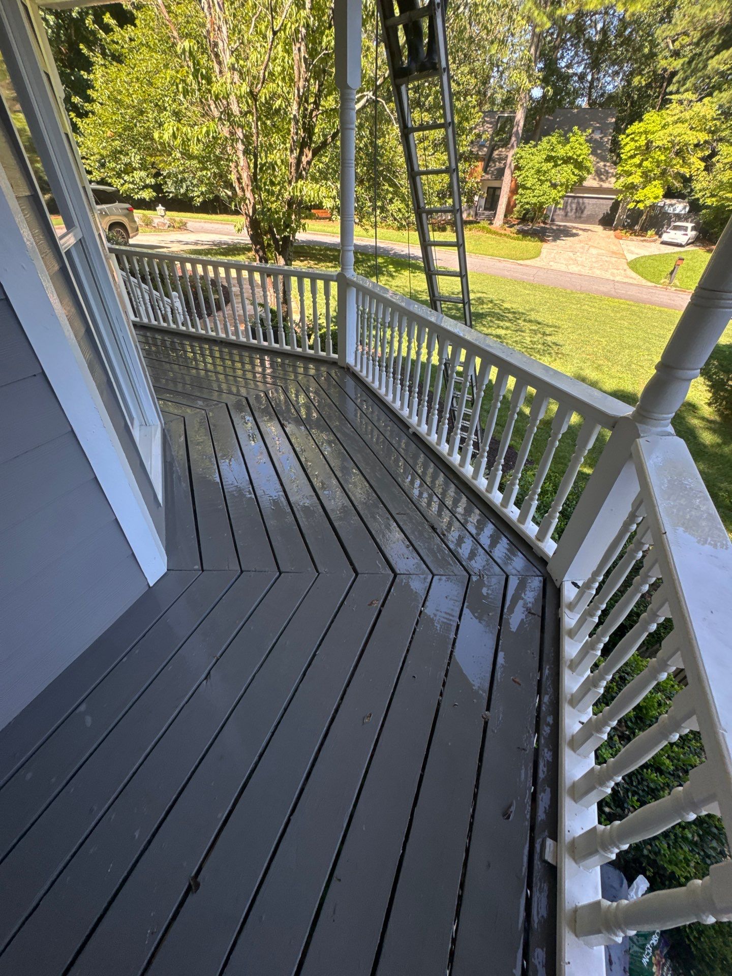 Deck Refinishing and Exterior Painting Project in Roswell, Georgia by Swift Home Renovations