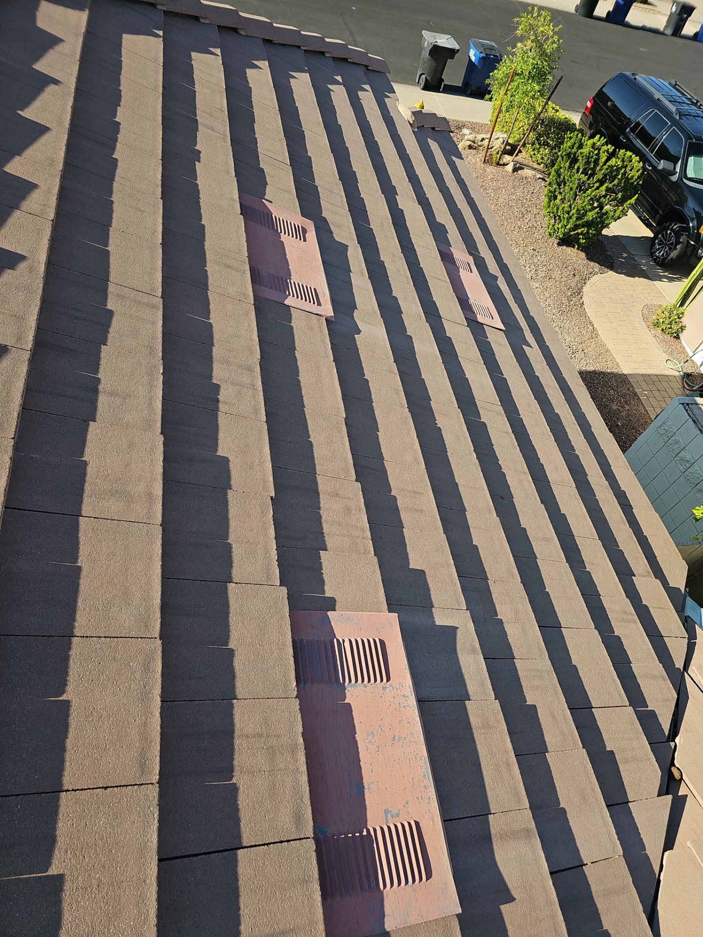 Residential Roofing Installation using Concrete Tile by Weather-Tite Exteriors LLC