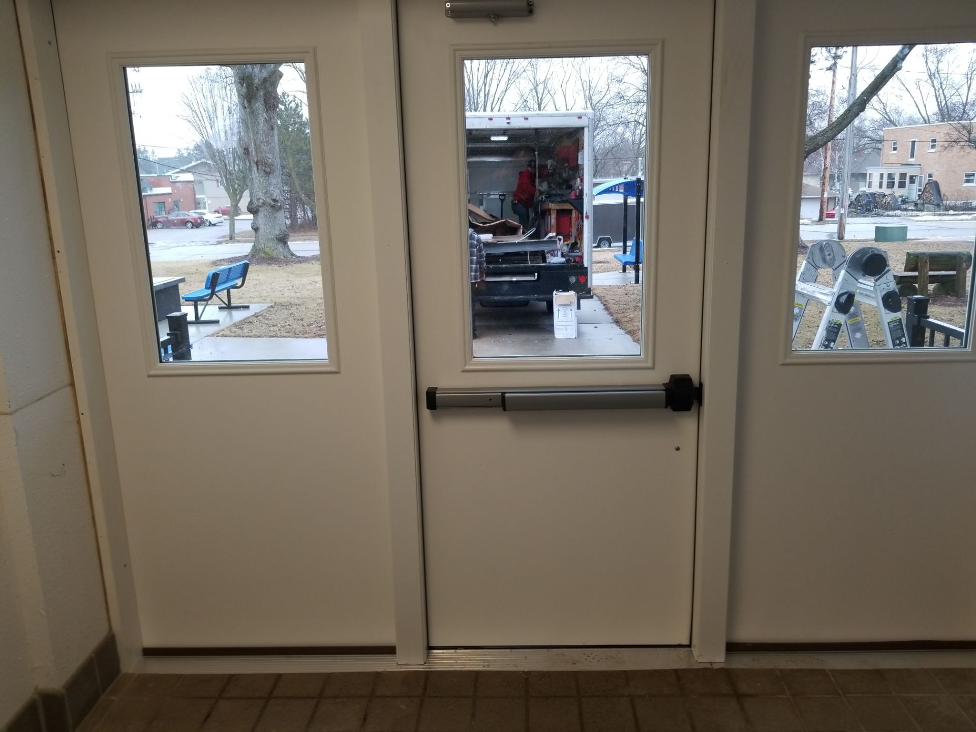 Commercial Entry Door Installation at Grafton Local Library by Stendahl Services