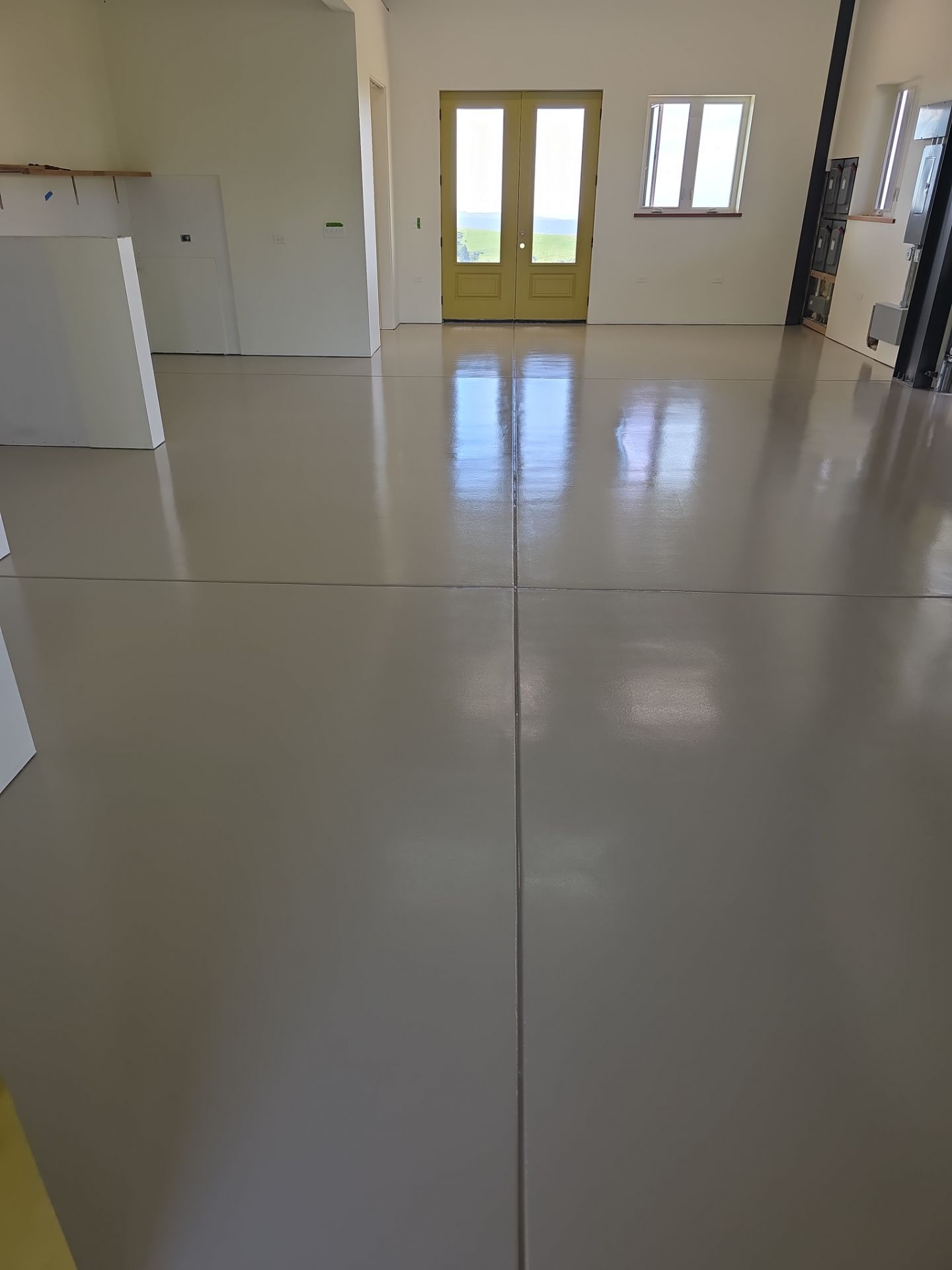 Interior Shop Epoxy Floor Coating with Moisture Barrier in Cambria by MGP Coatings