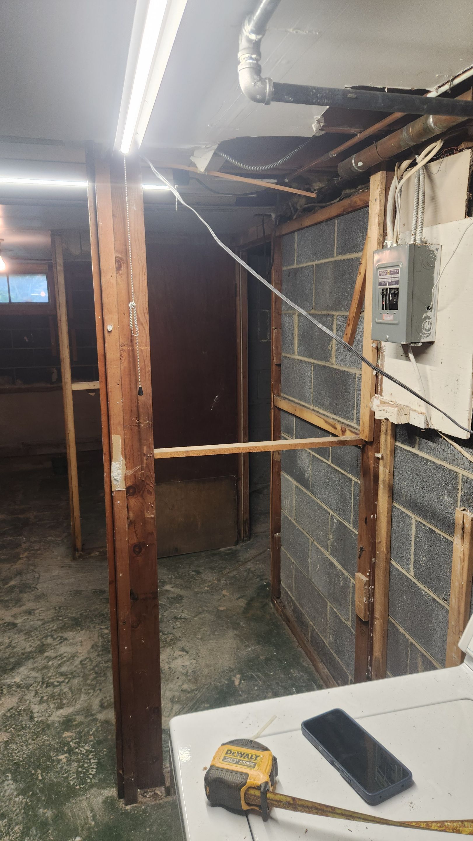 Interior French Drain & Mold Remediation Project in Manville, New Jersey by Pure Service Pro, LLC 