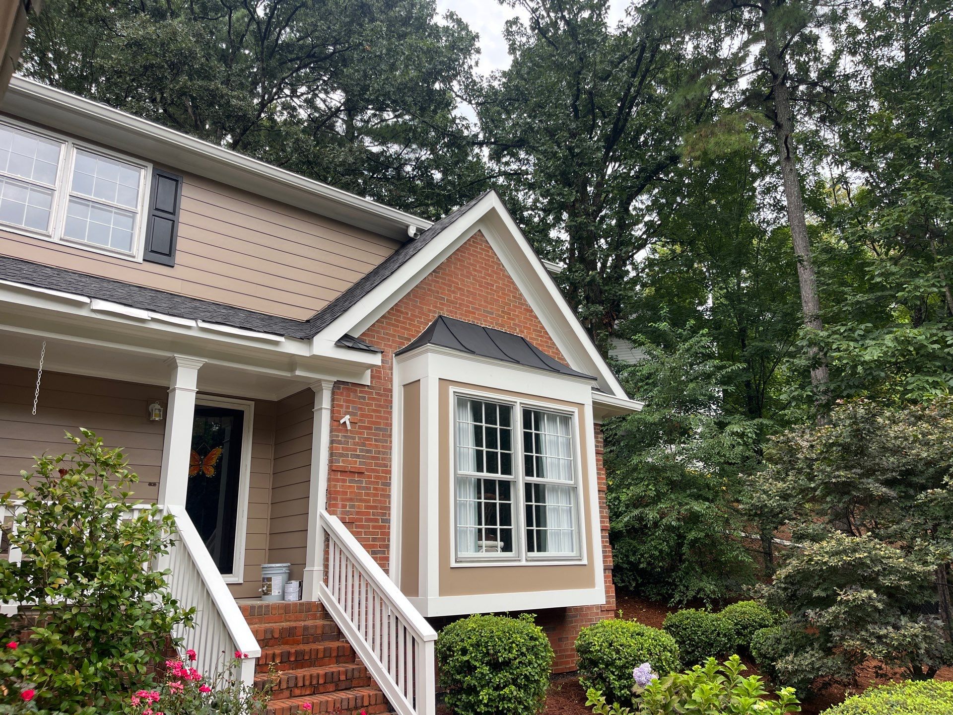 James Hardie Siding Installation, Rotten Wood Replacement, Porch Repairs, and Deck Resurfacing in Smyrna, GA by Nelson Exteriors 