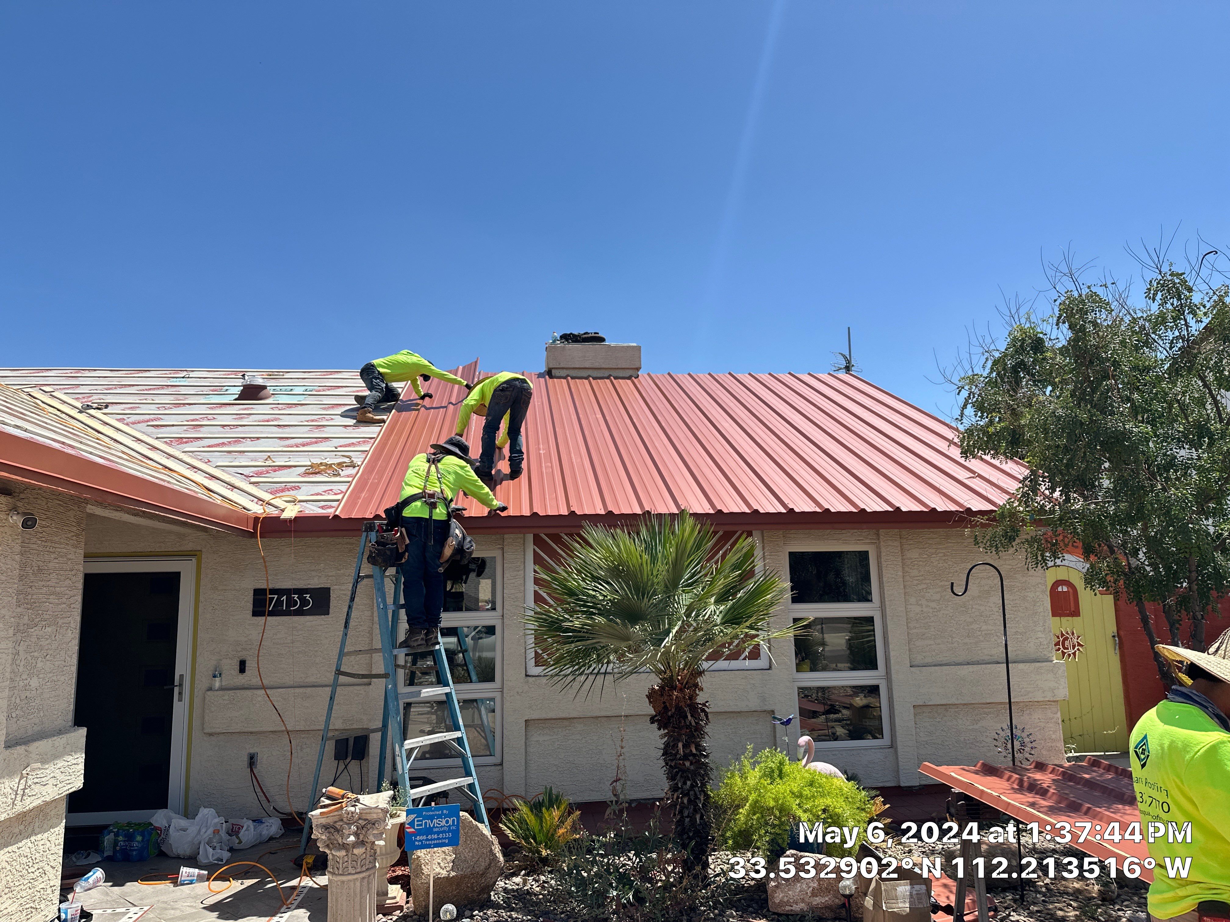 Terra Cotta Exposed Fastener by Reimagine Roofing