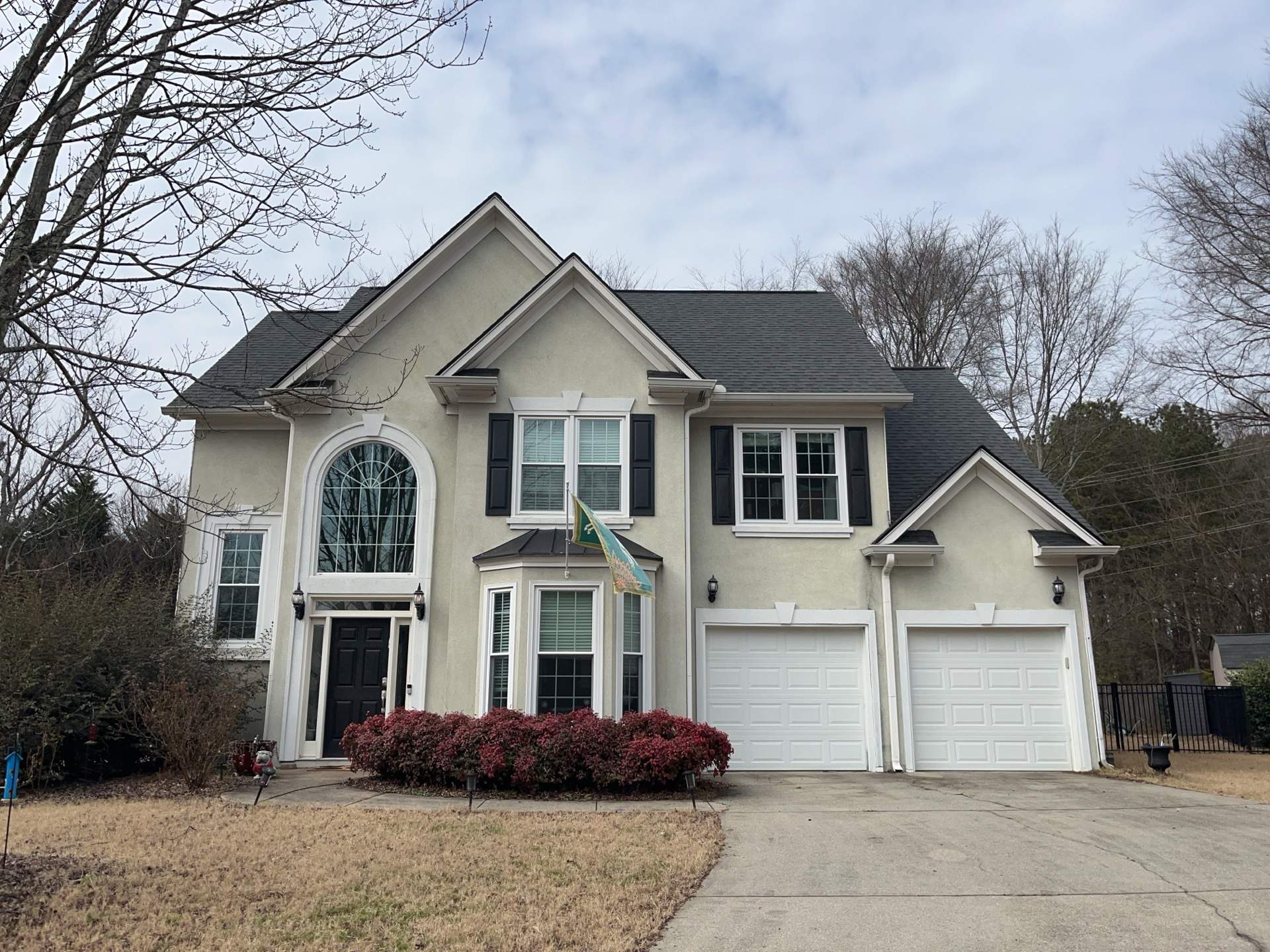 Marietta, GA Chimney Siding, Fascia, and Soffit Replacement using James Hardie Lap Siding, Hardie Trim, and Hardie Panel by Nelson Exteriors 