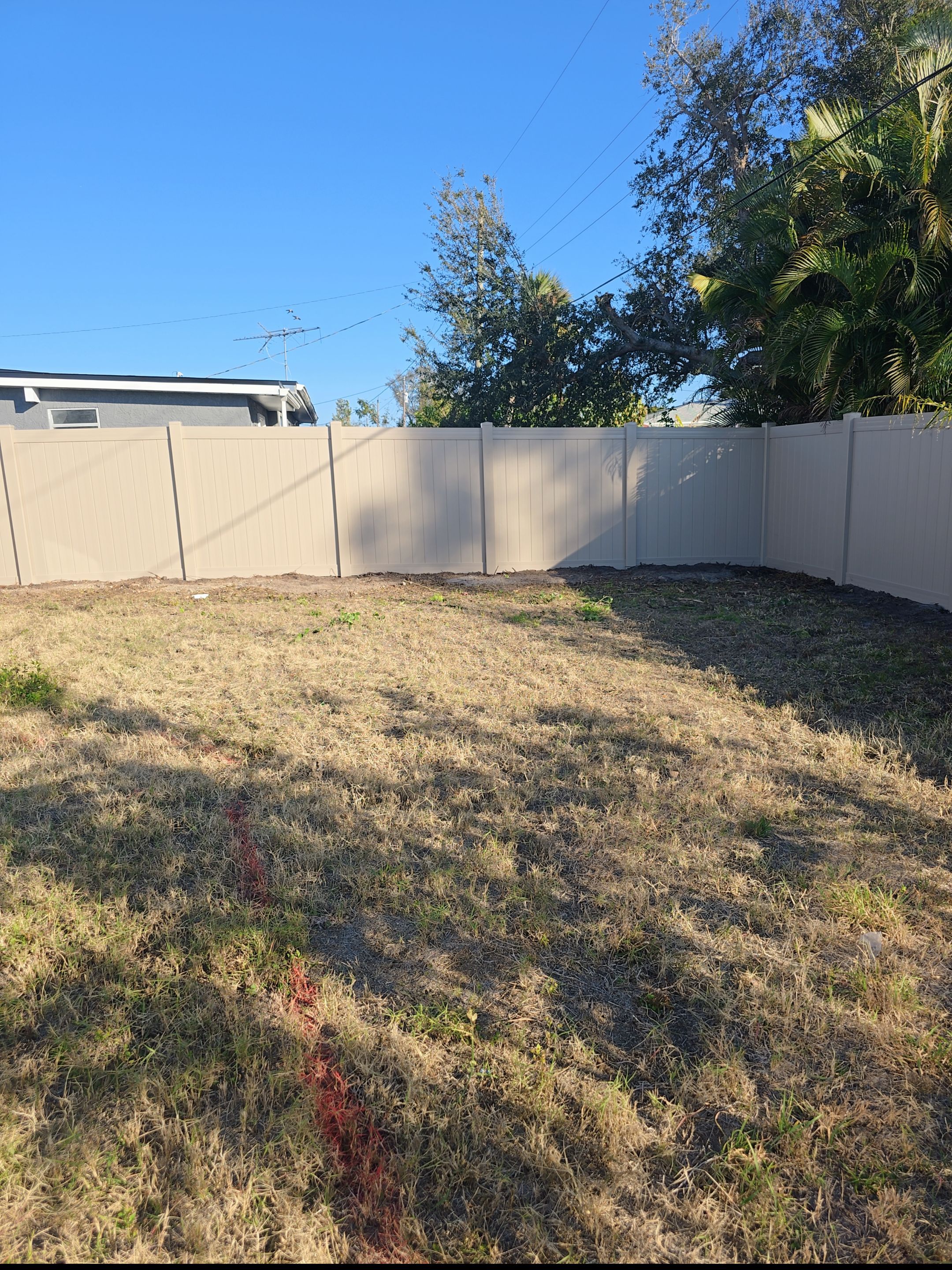 Custom Color Vinyl Fence in North Port by True Fence LLC
