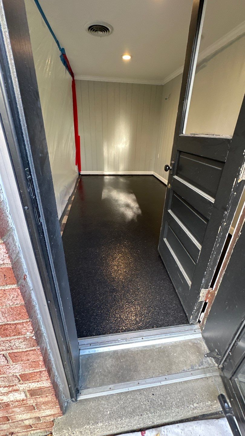 Twilight Garage, Walkway and Porch Project in Pittsburgh by Floors in a Day, Inc